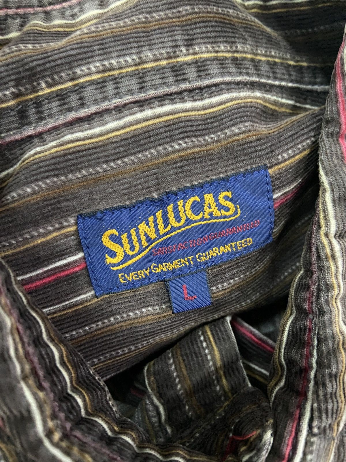 Vintage SUN LUCAS CORDUROY BUTTON DOWN SHIRT Size US L / EU 52-54 / 3 - 7 Thumbnail