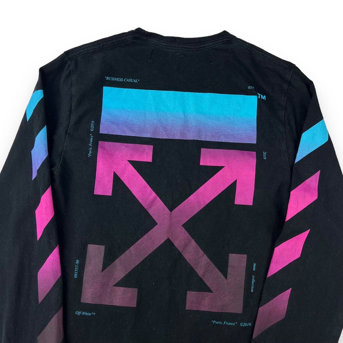 Off White Off White Gradient Arrows Black Long Sleeve T Shirt Grailed