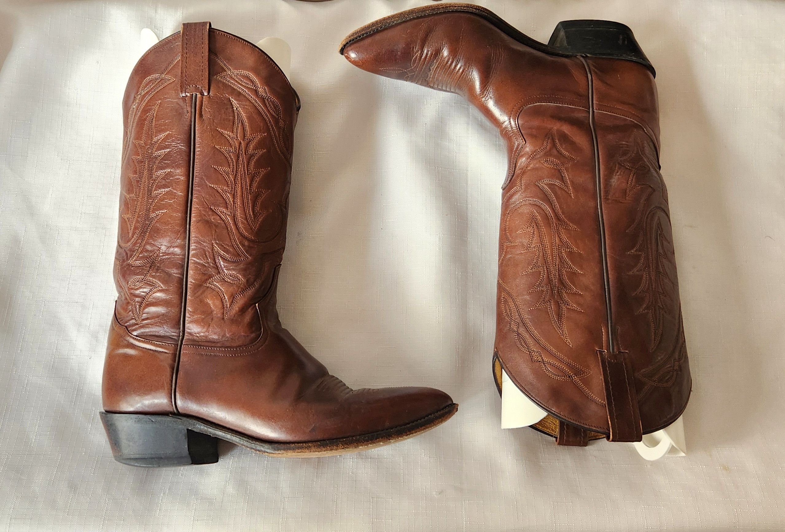 Tony Lama Tony Lama Boots Mens Size 8 EE Brown Leather Western Cowboy Size US 8.5 / EU 41-42 - 6 Thumbnail