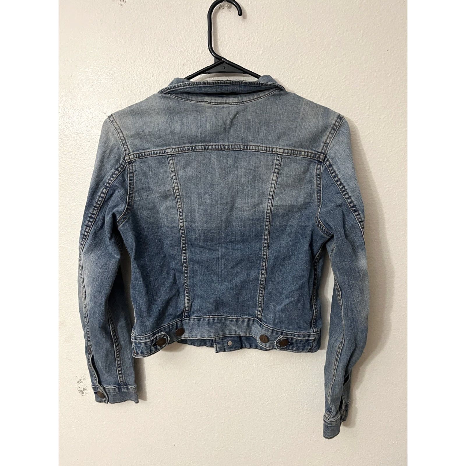 H&M H&M Denim Jacket Women's Size 6 Blue Cotton Blend Casual Classic Fall Winter Size 28" / US 6 / IT 42 - 3 Thumbnail