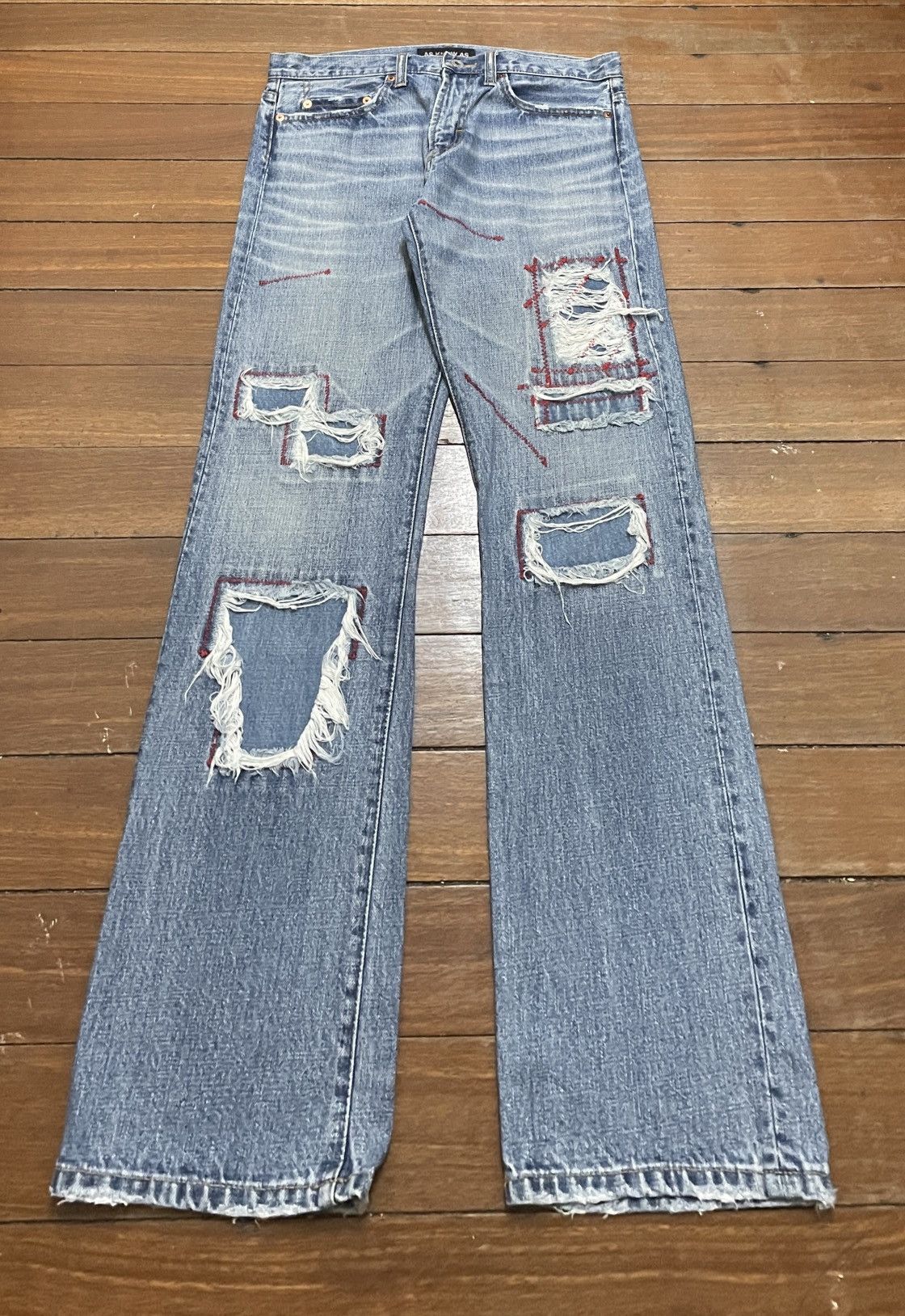 Japanese Brand Rare Design Vintage Brand As Know As Patchwork Jeans 2000s Size US 33 - 1 Thumbnail