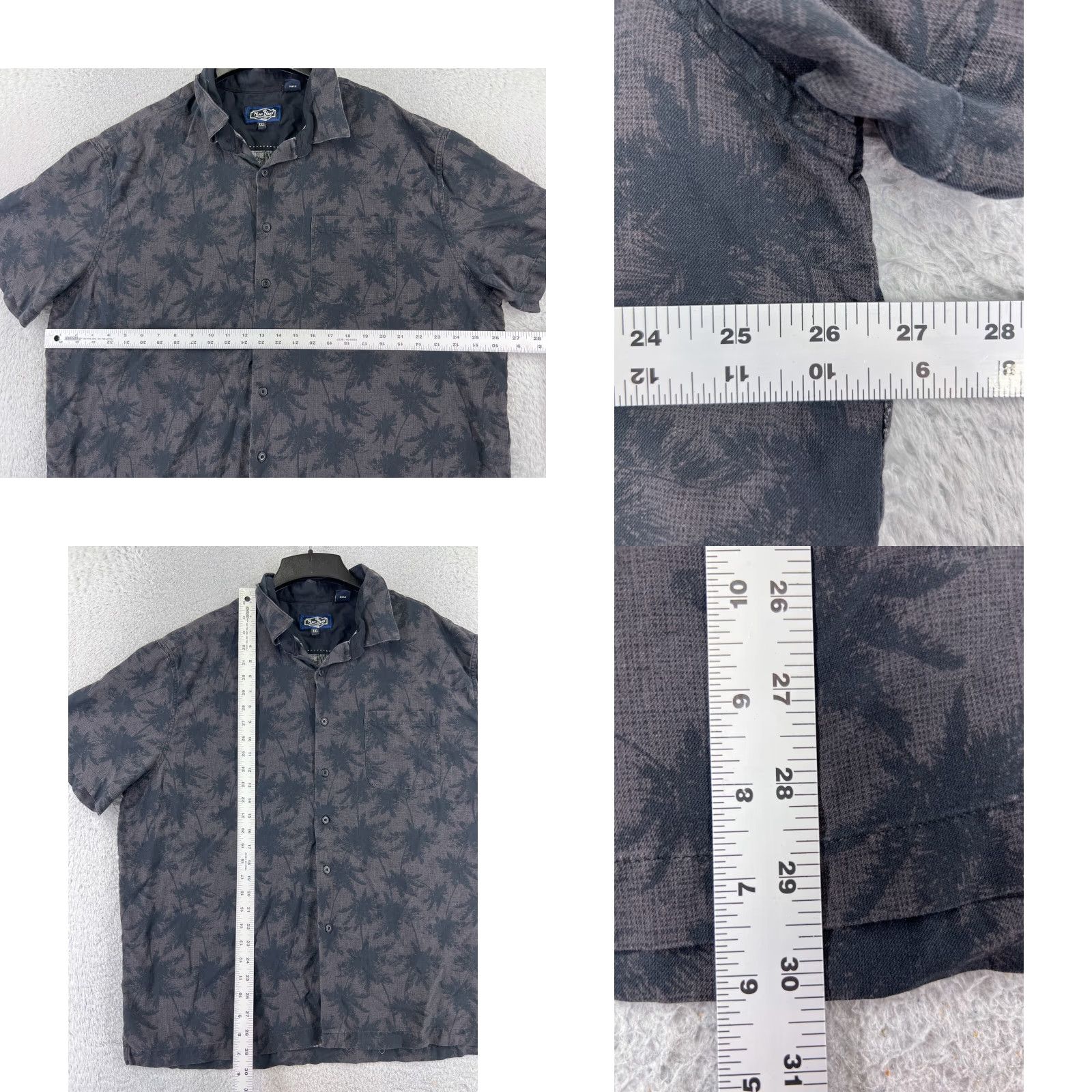 Nat Nast VINTAGE Nat Nast Shirt Mens 2XL Gray Palm Silk Blend Hawaiian Camp Short Sleeve Size US XXL / EU 58 / 5 - 8 Thumbnail
