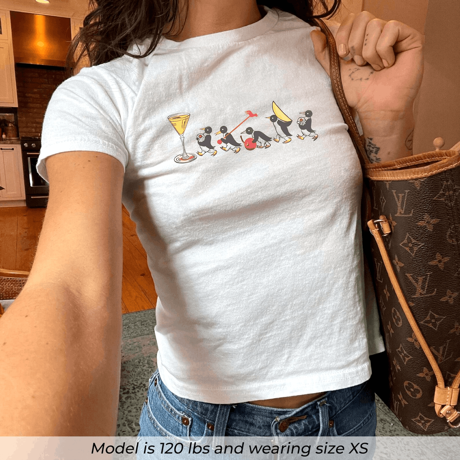 Other Vintage Cocktail Baby Tee Size S / US 4 / IT 40 - 1 Thumbnail