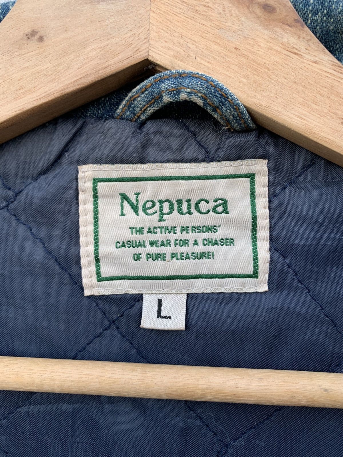 Indigo × Japanese Brand × Vintage Vintage Japanese Brand Nepuca Workwear Denim Jacket Size US L / EU 52-54 / 3 - 23 Thumbnail