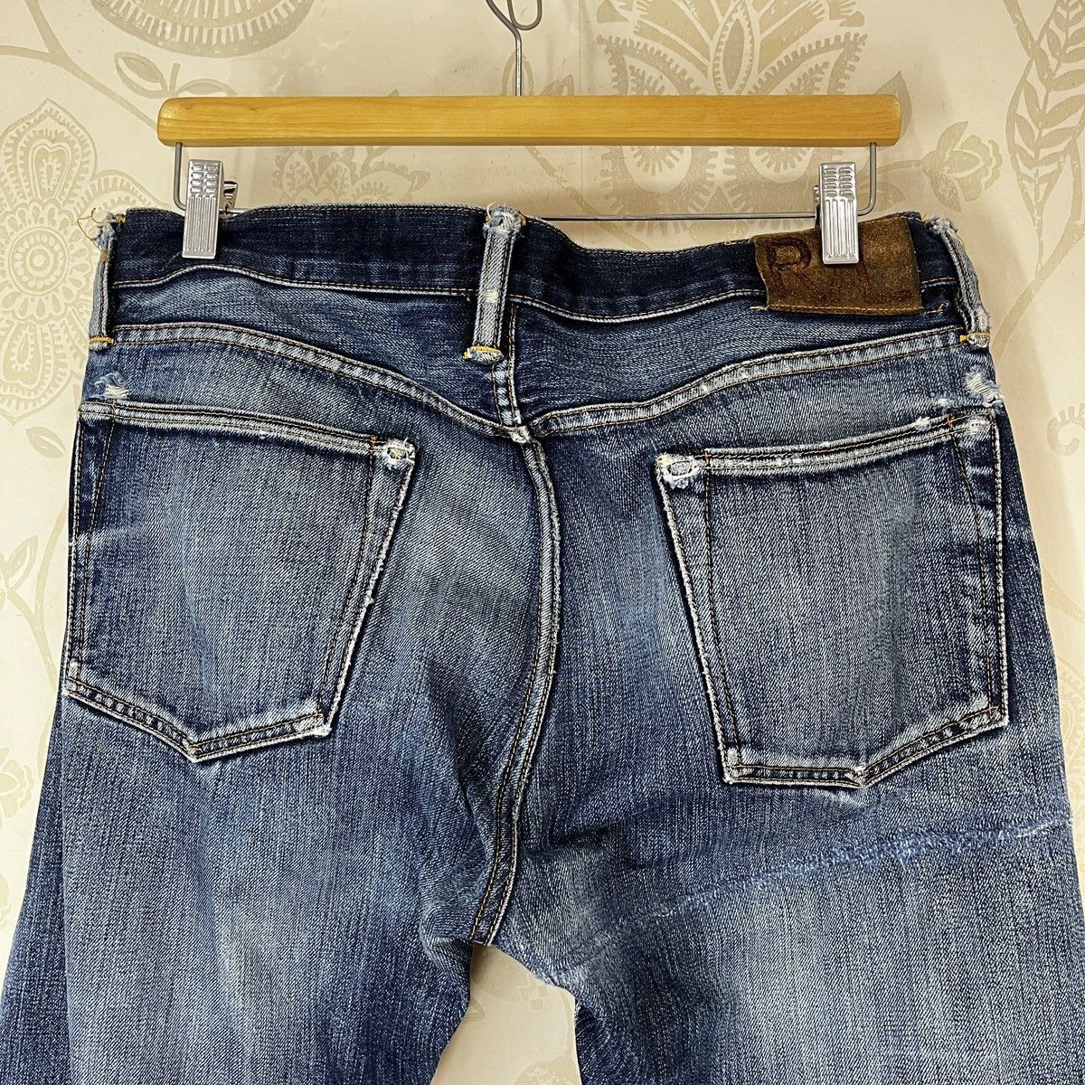 RRL Ralph Lauren Vintage RRL Ralph Lauren Hidden Rivet Distressed Denim Size US 34 / EU 50 - 25 Thumbnail