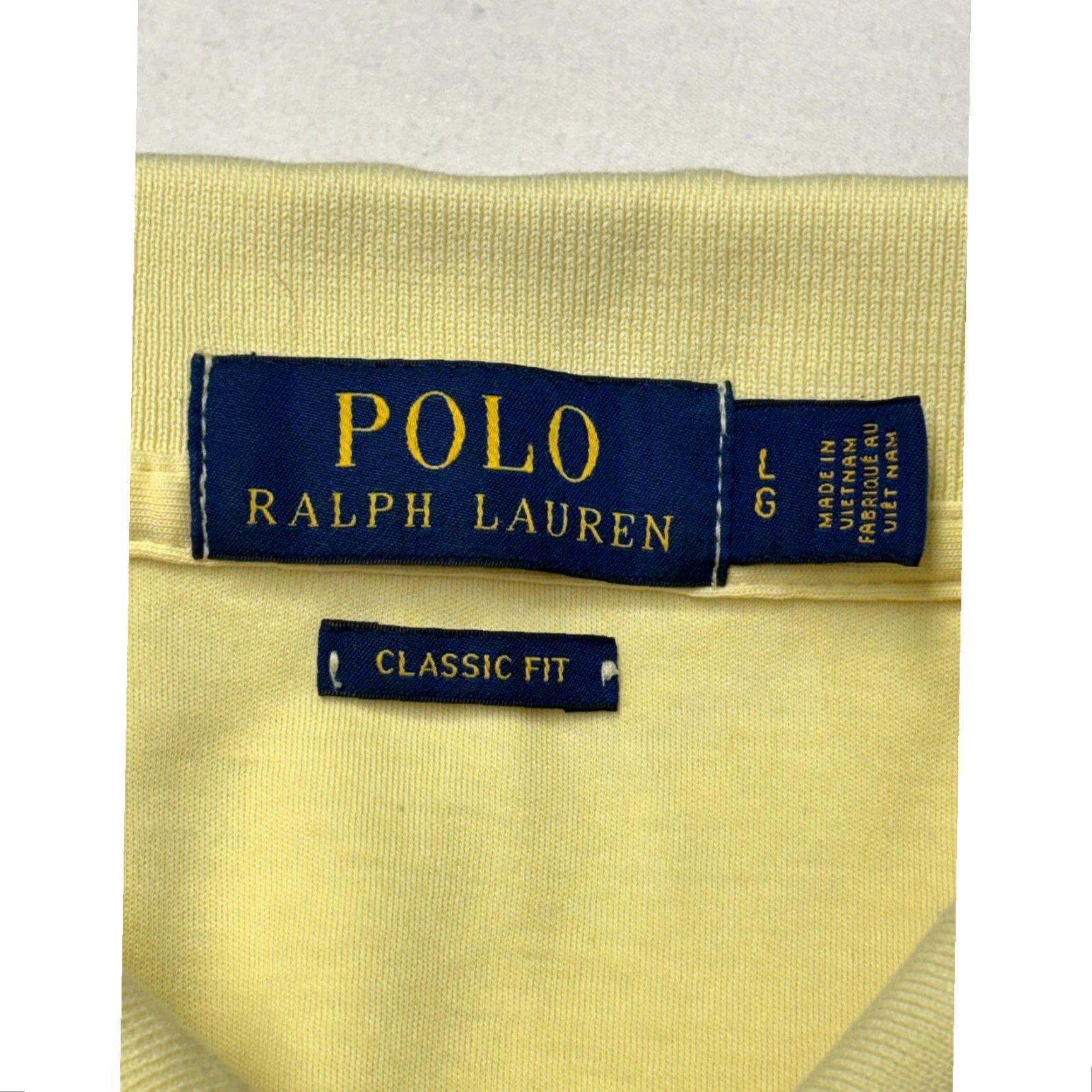 Polo Ralph Lauren Polo Ralph Lauren Mens Classic Fit Cotton Polo Shirt Yellow LG Short Size US L / EU 52-54 / 3 - 3 Thumbnail