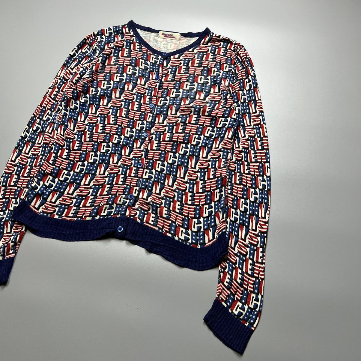 Hysteric Glamour Hysteric Glamour - American Flag Hysteric Script Cardigan Size ONE SIZE - 3 Thumbnail