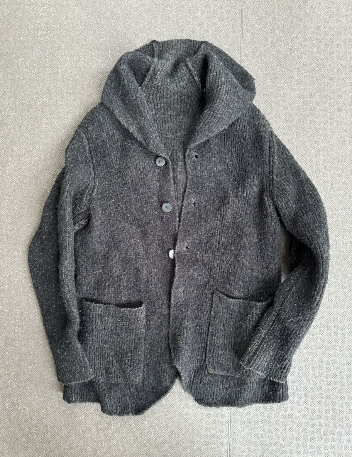 image of Label Under Construction Knit Jacket 48 in Black, Men's (Size Medium)