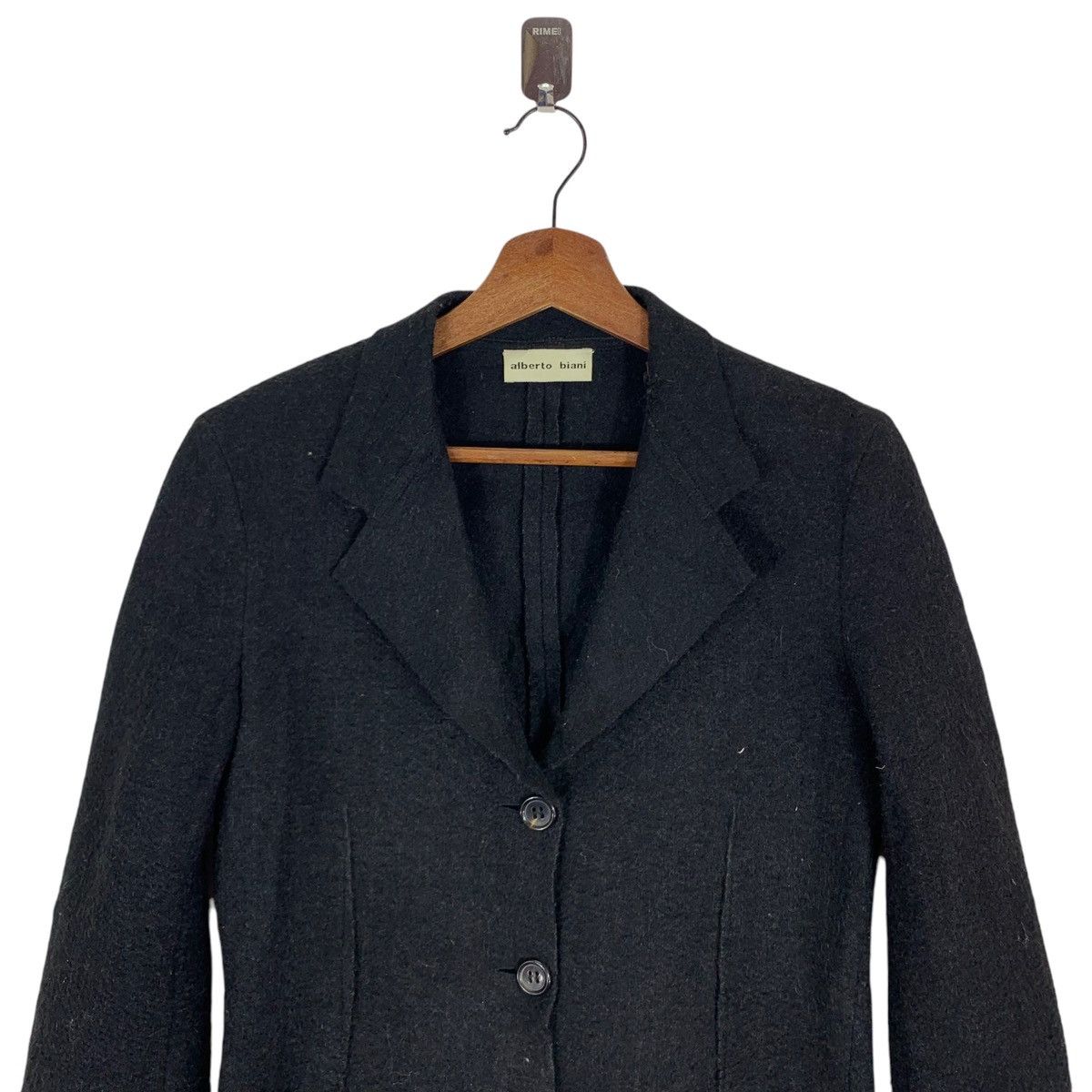 Vintage VINTAGE ALBERTO BIANI WOOL BLACK WOMEN COAT Size S / US 4 / IT 40 - 5 Thumbnail