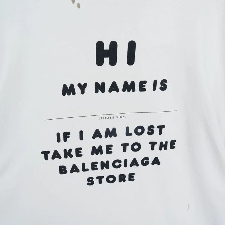 Balenciaga Balenciaga Text destruction short sleeve Size US S / EU 44-46 / 1 - 4 Thumbnail