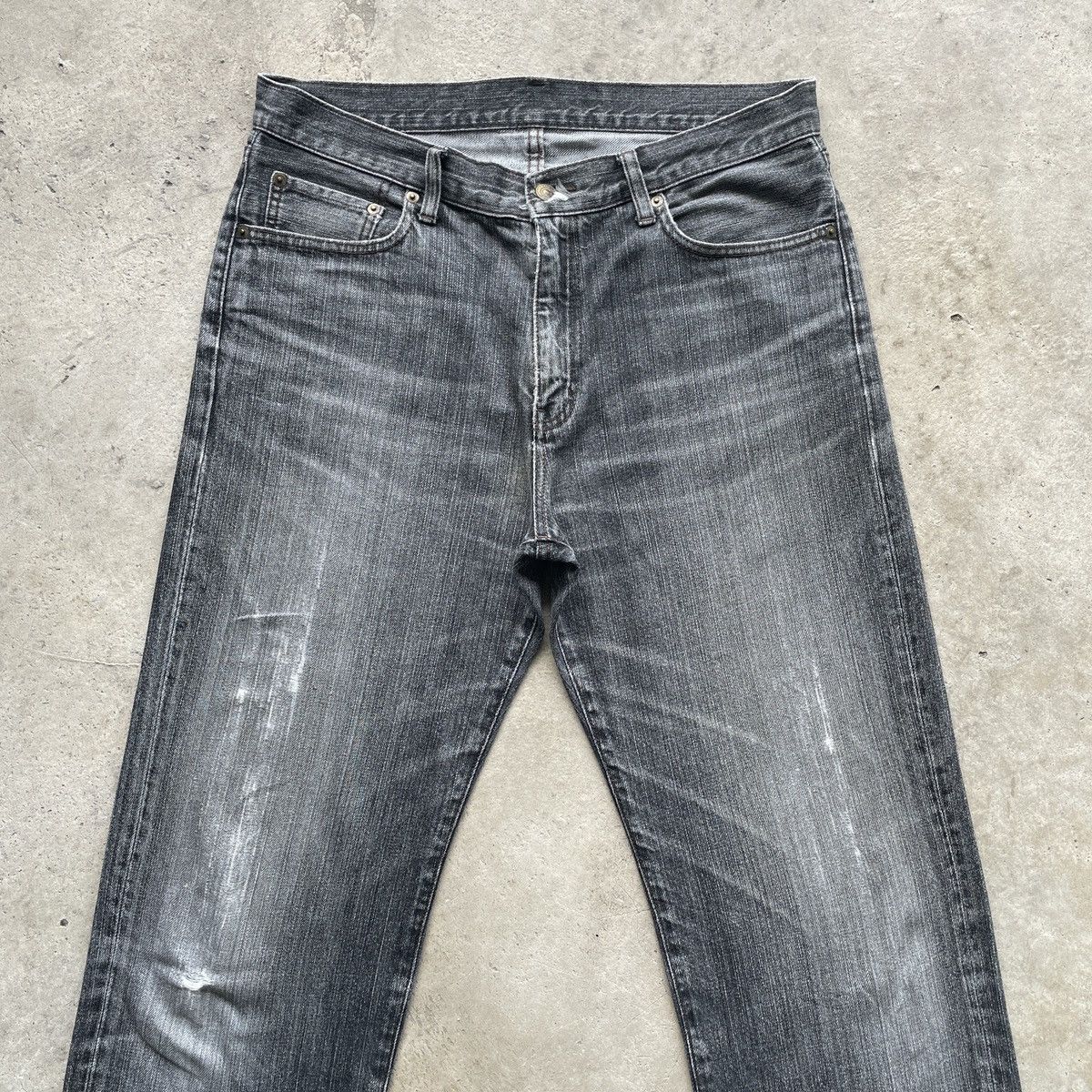 Japanese Brand × Jean × Vintage Vintage Japanese Black Faded Denim Jeans Pants W33x30.5 Size US 33 - 3 Thumbnail