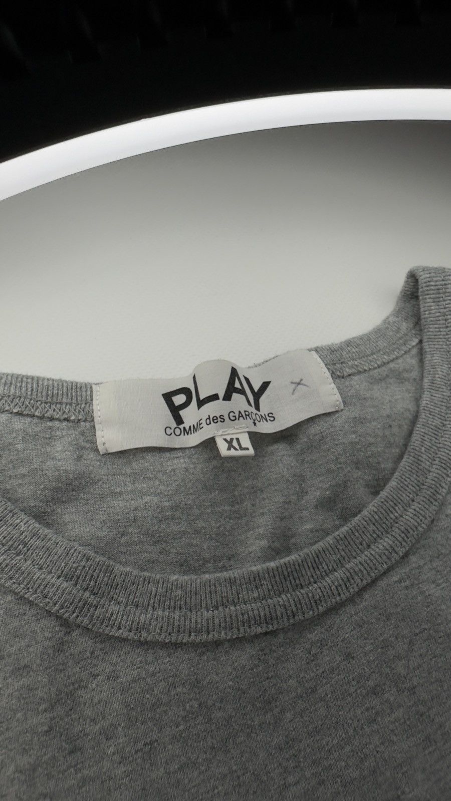 Comme des Garcons COMME des GARÇONS PLAY T-Shirt Black Heart Logo – Grey XL Size US XL / EU 56 / 4 - 3 Thumbnail