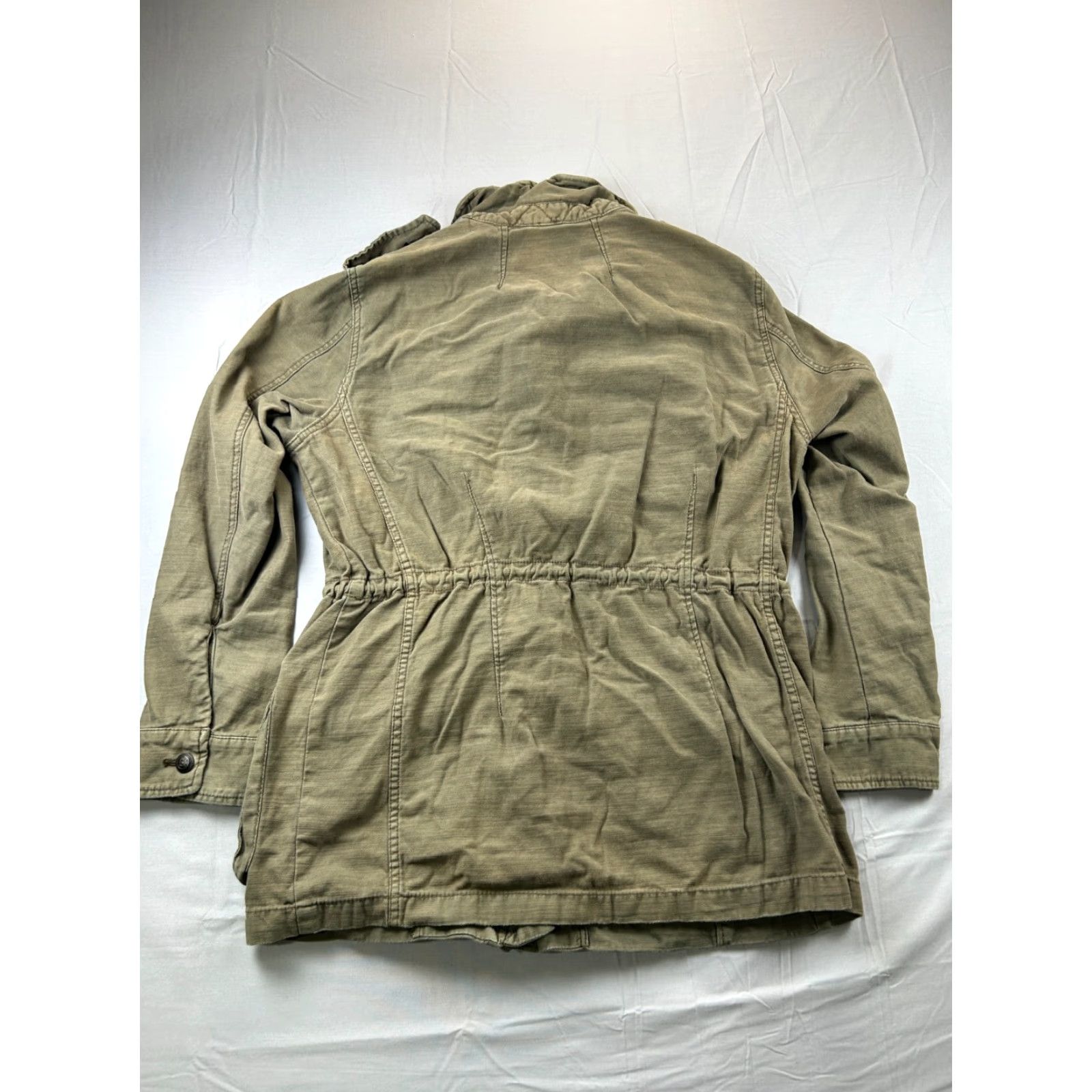 Free People Free People Jacket Womens L Green Military Pockets Canvas Casual Fall Spring Nylon Not Your Brothers? Size L / US 10 / IT 46 - 4 Thumbnail