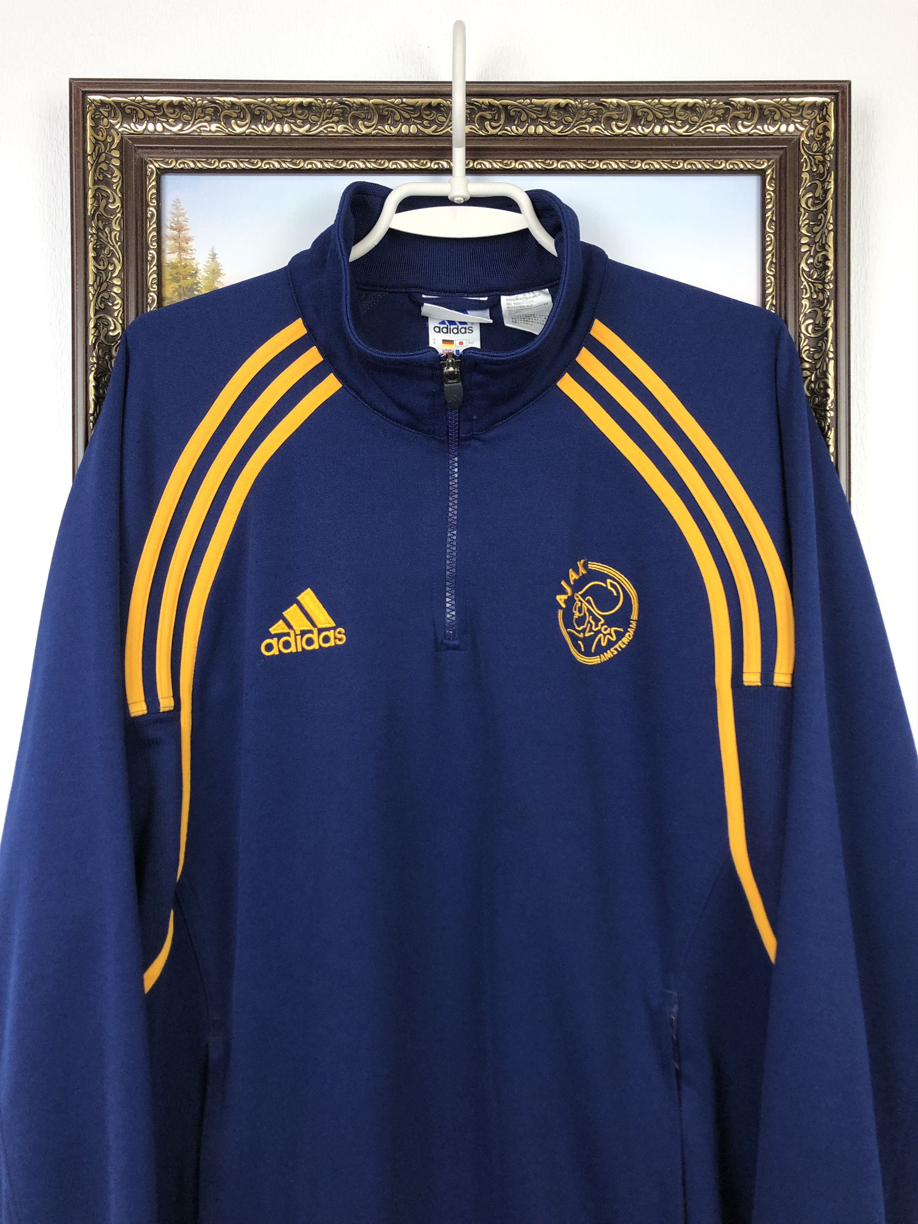 Adidas Vintage Ajax Amsterdam Football Sweatshirt Soccer Jacket Size US L / EU 52-54 / 3 - 2 Thumbnail