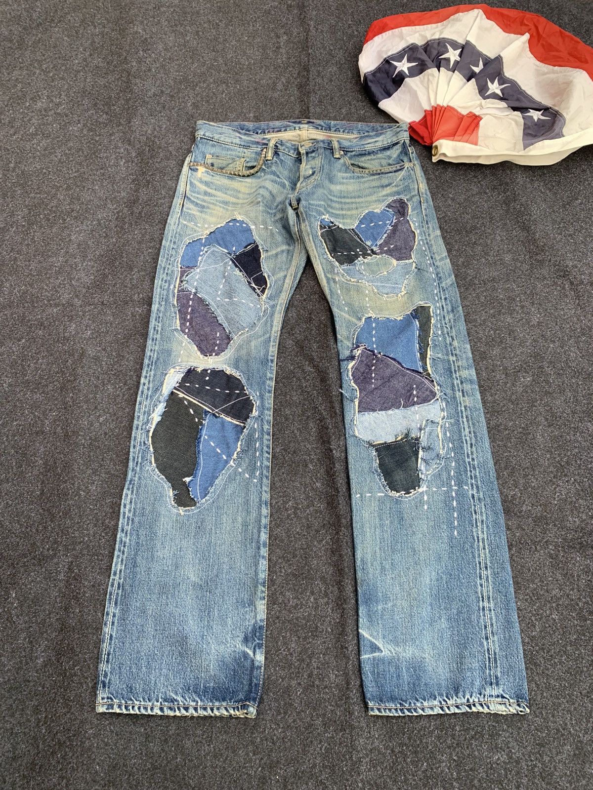 Hysteric Glamour Vintage Hysteric Glamour Patchwork Denim –Made in Japan 🇯🇵 Size US 32 / EU 48 - 3 Thumbnail