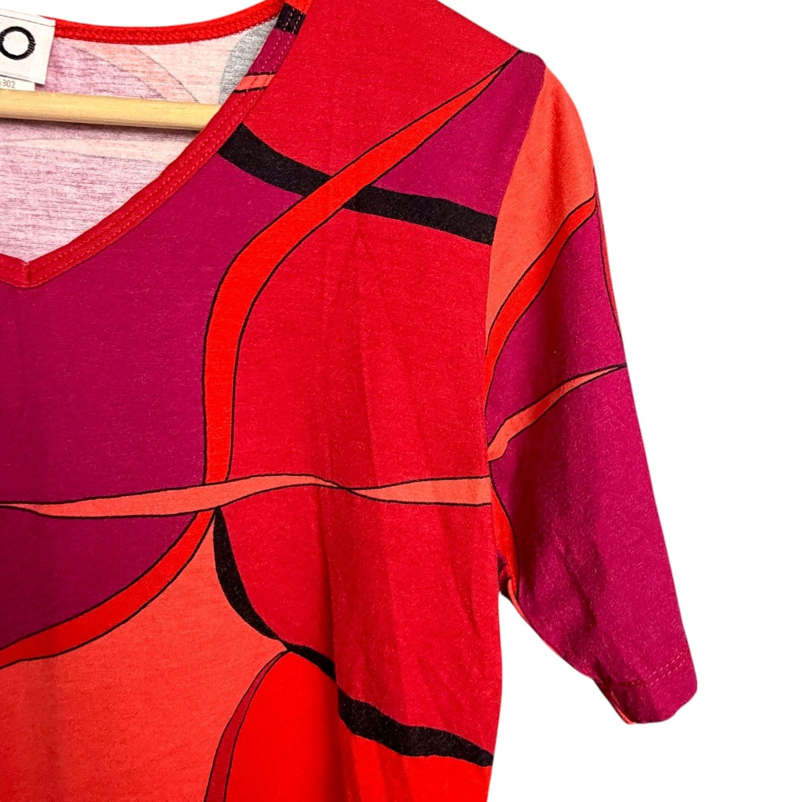 Other Vintage Clio Brand Made In USA Women’s Med Abstract Blouse Size M / US 6-8 / IT 42-44 - 6 Thumbnail