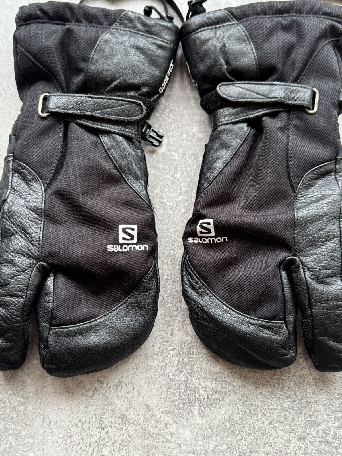 Salomon Salomon Trigger Mittens Leather Gore-Tex Lobster Gloves Size ONE SIZE - 8 Thumbnail