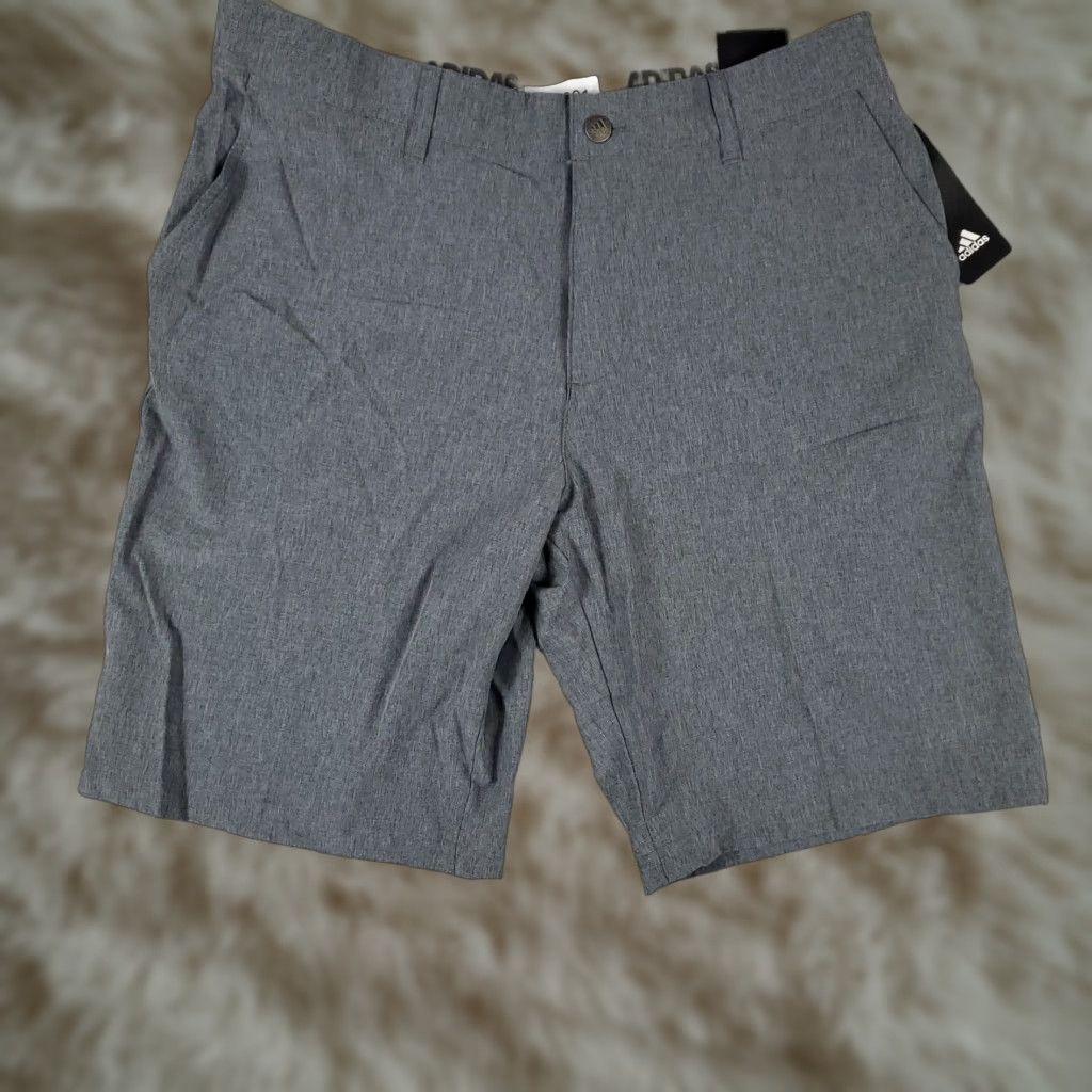 Adidas Adidas Shorts Mens 34 Gray Golf Casual Slash Pockets Flat Front Chino Shirt? Size US 34 / EU 50 - 1 Thumbnail