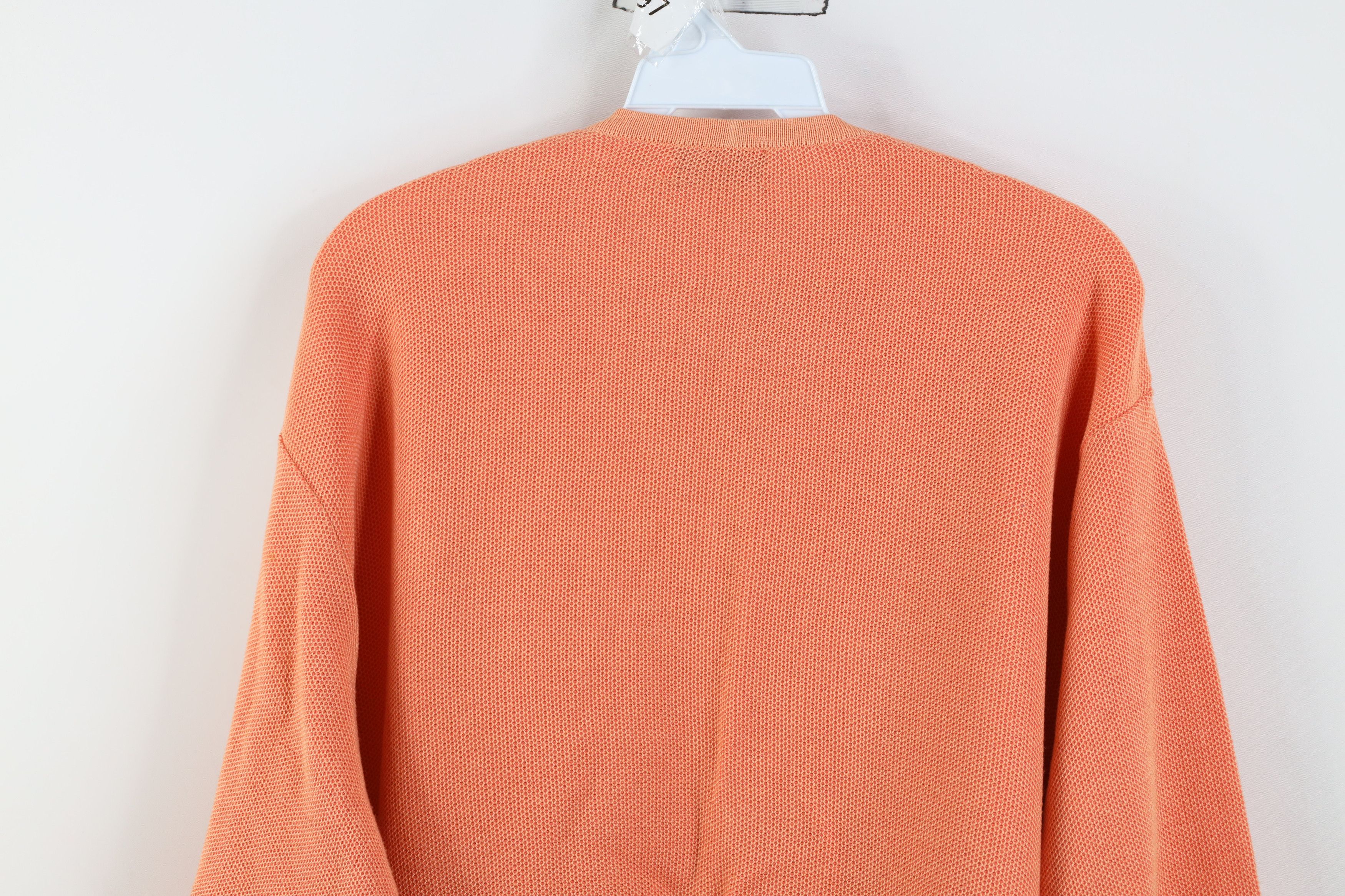 St. Croix Vintage 90s St Croix Knits Knit V-Neck Sweater Orange USA Size US XL / EU 56 / 4 - 9 Thumbnail