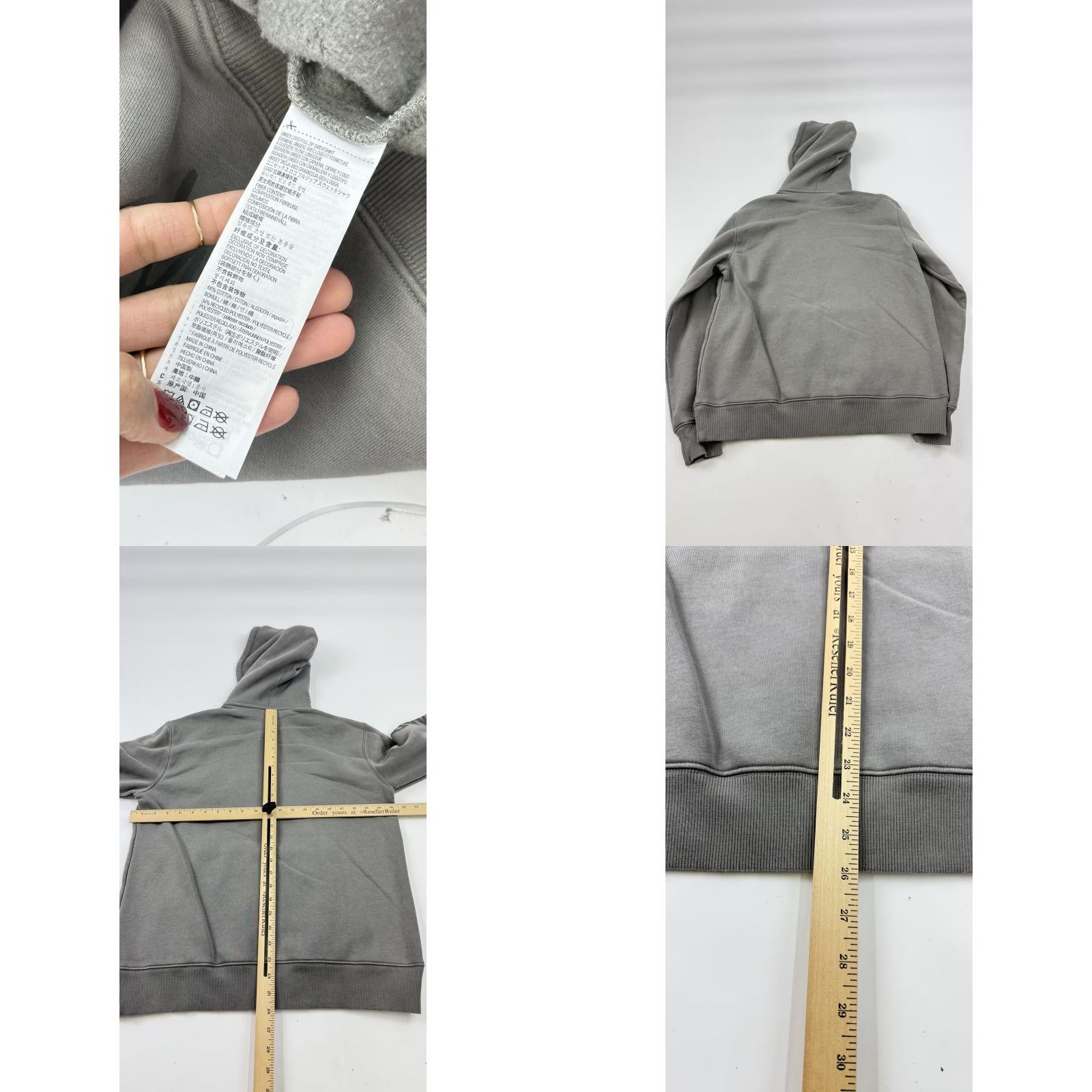 Vintage Kirkland Signature Hoodie Sweatshirt Logo Full Zip Mens Small Gray Unisex Pockets Graphic Print Zip Hooded Fleece Cotton Polyester Size US S / EU 44-46 / 1 - 8 Thumbnail