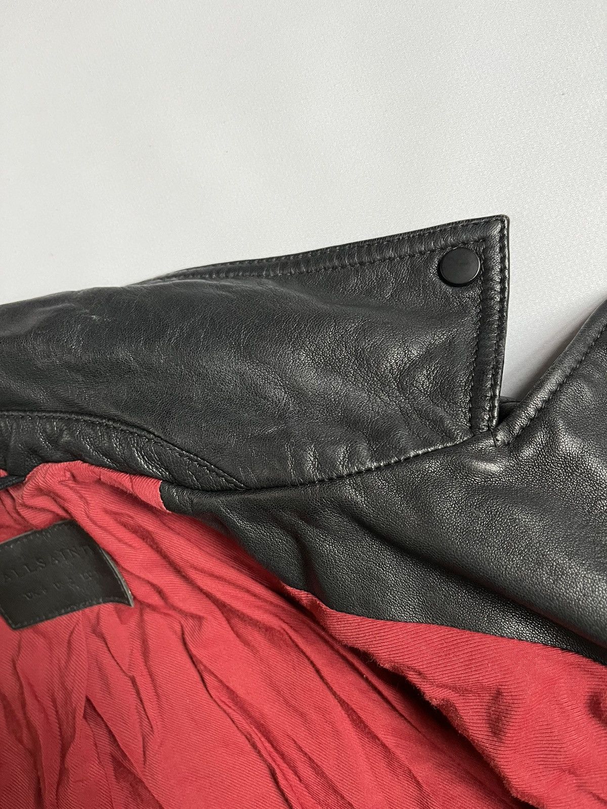Allsaints AllSaints Women Lamb Leather Black Biker Jacket Size XS / US 0-2 / IT 36-38 - 9 Thumbnail