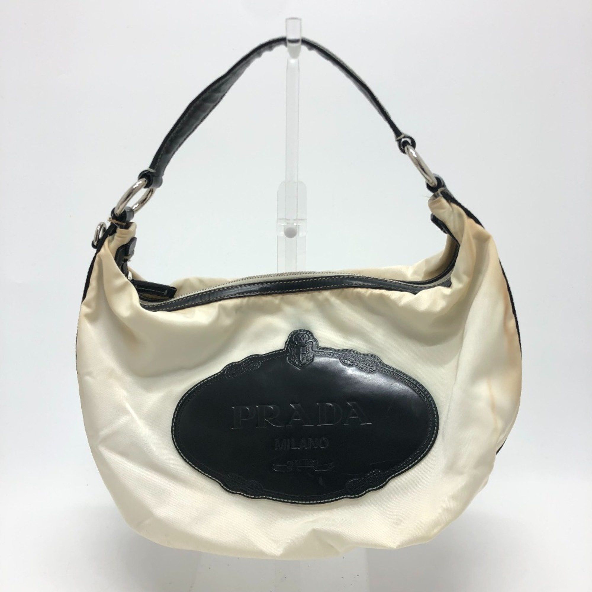Prada PRADA logo Bag Hand Bag Shoulder Bag White Metal fittingsGold Size ONE SIZE - 1 Thumbnail