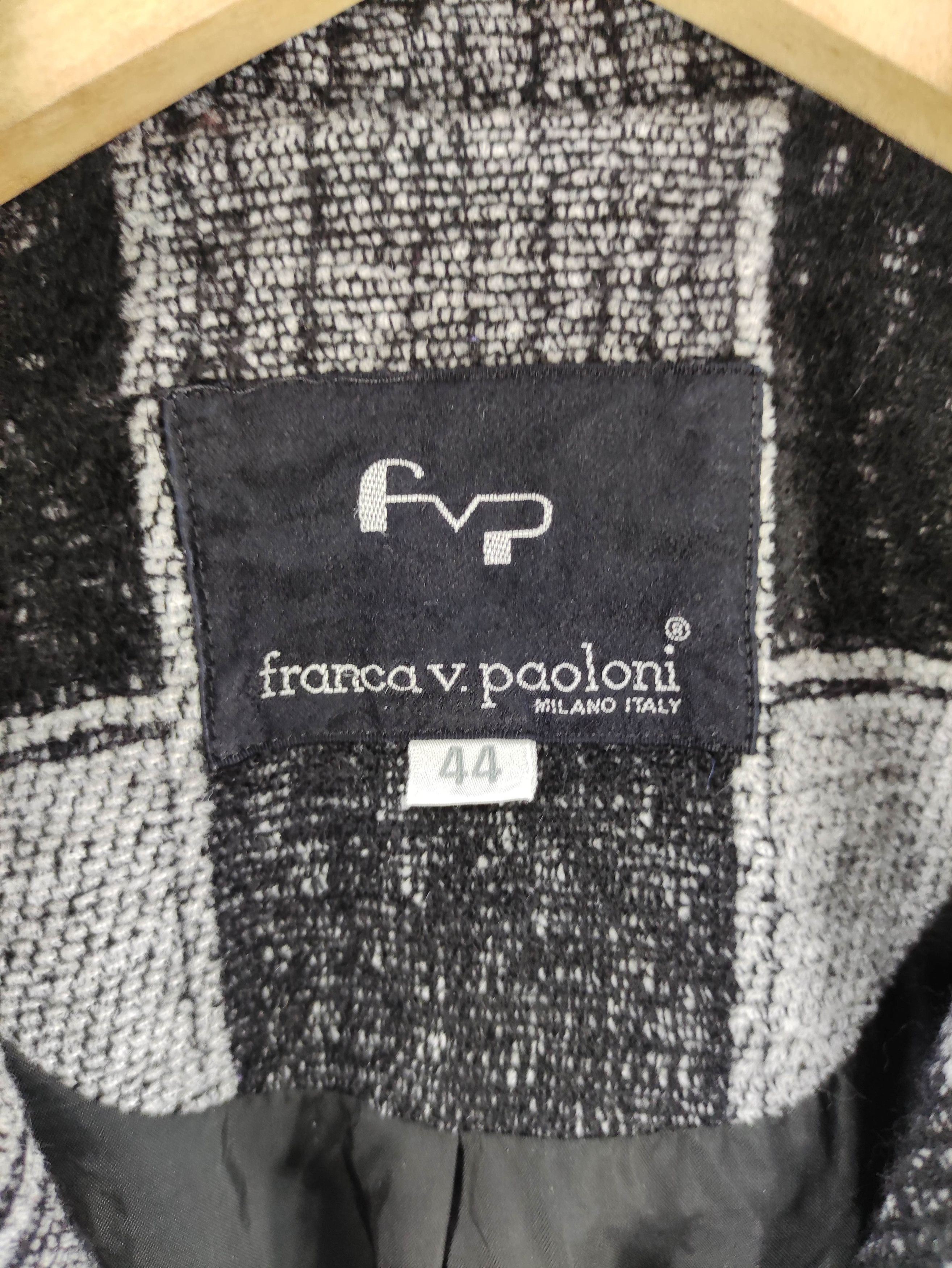 Japanese Brand Vintage Franca V. paoloni Wool Coat Jacket Size M / US 6-8 / IT 42-44 - 4 Thumbnail