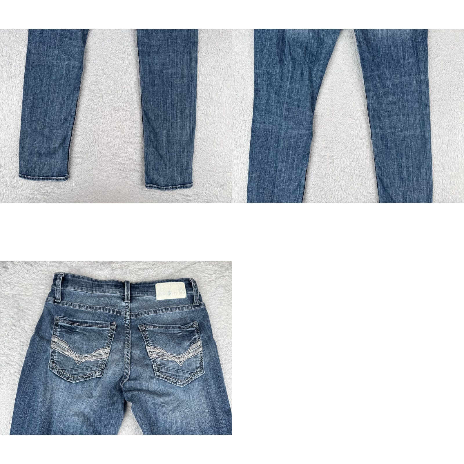 Vintage BKE Jeans Men 30x32 Blue Denim Skinny Mason Cotton Blend Embroidered Mid Rise Jeans Mens 30 Inseam 32in 5-Pocket Logo Harness Buckle Brand Vintage N/A Size US 30 / EU 46 - 10 Thumbnail