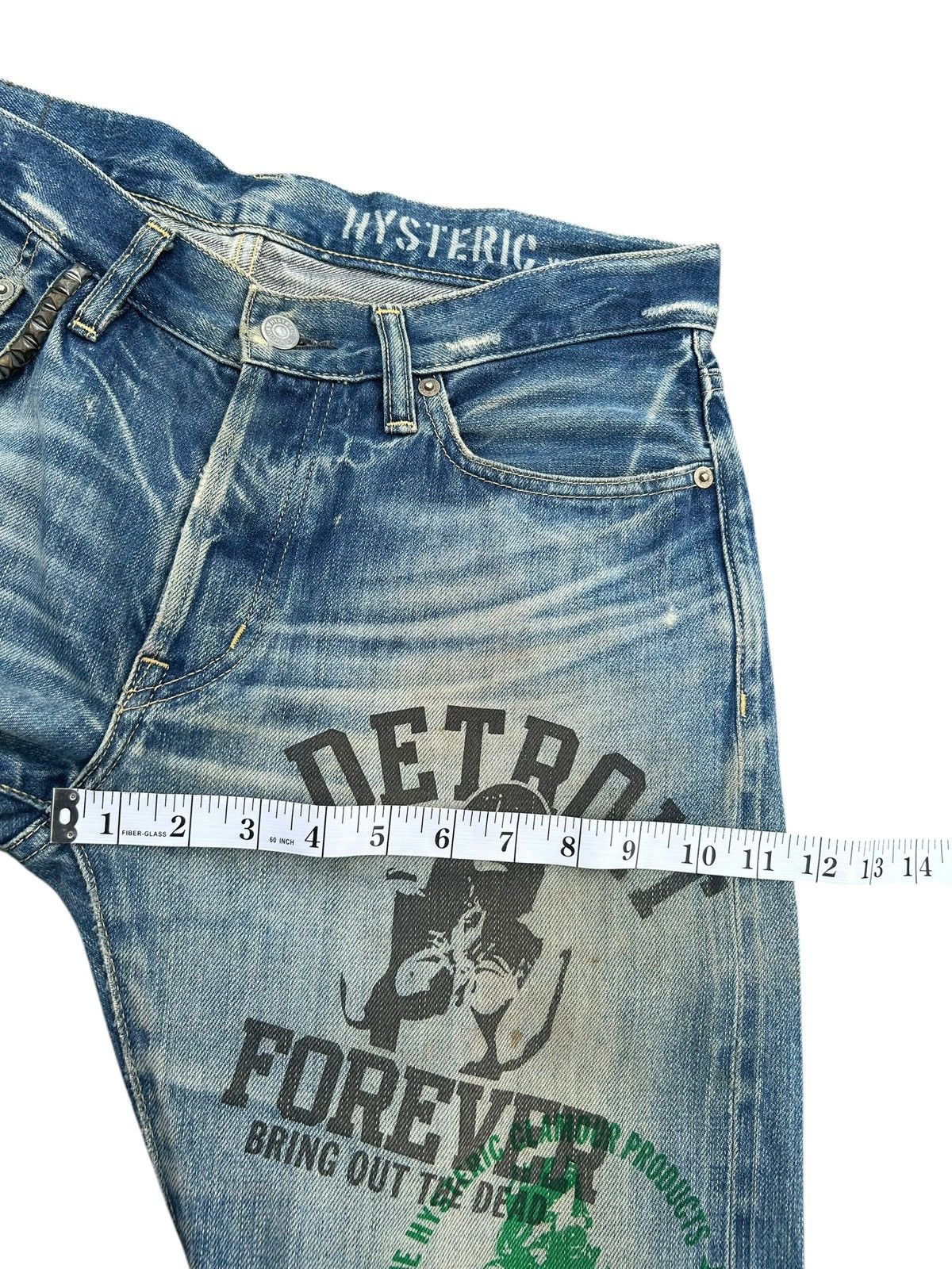 Hysteric Glamour Hysteric Glamour Selvedge studded Distressed Denim Jeans ☠️🎌 Size US 32 / EU 48 - 18 Thumbnail