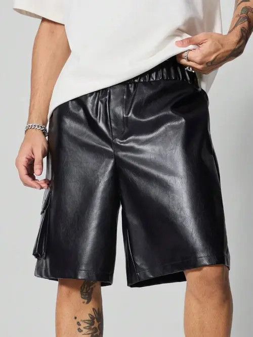 Japanese Brand Hirohata x Nan PU Leather Punk Shorts Rock Size US 32 / EU 48 - 5 Thumbnail