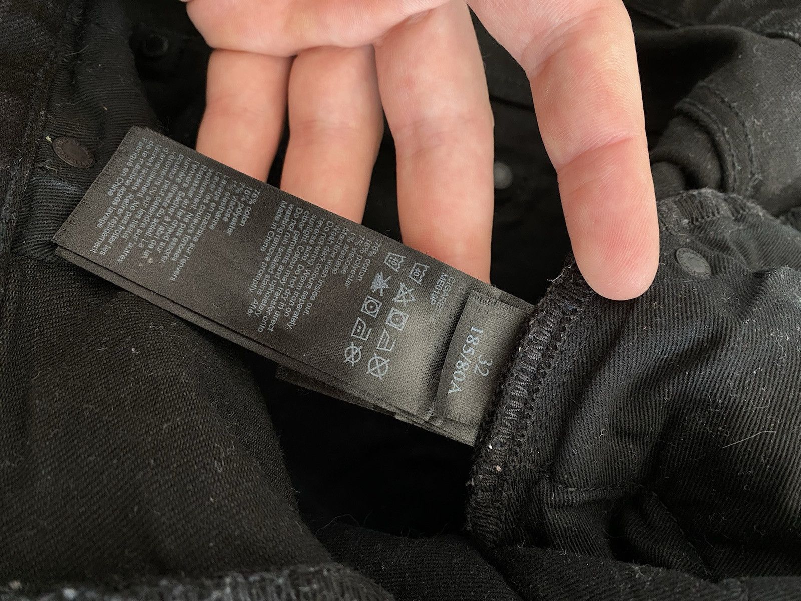 Allsaints Allsaints Mens Cotton Black Washed Denim Jeans Pants Size 32 Size US 32 / EU 48 - 15 Thumbnail