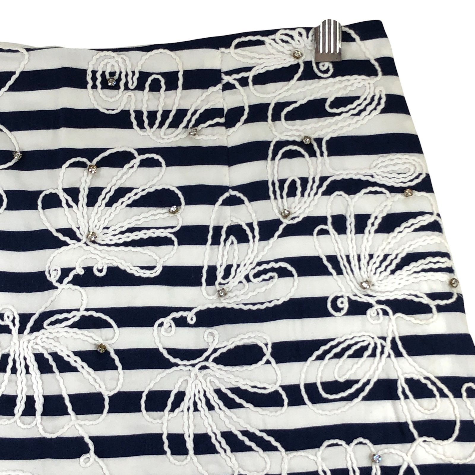 Lilly Pulitzer Lilly Pulitzer Sz 0 Skirt Tate Navy Blue Stripe Embroidered Size 25" / US 0 / IT 36 - 5 Thumbnail