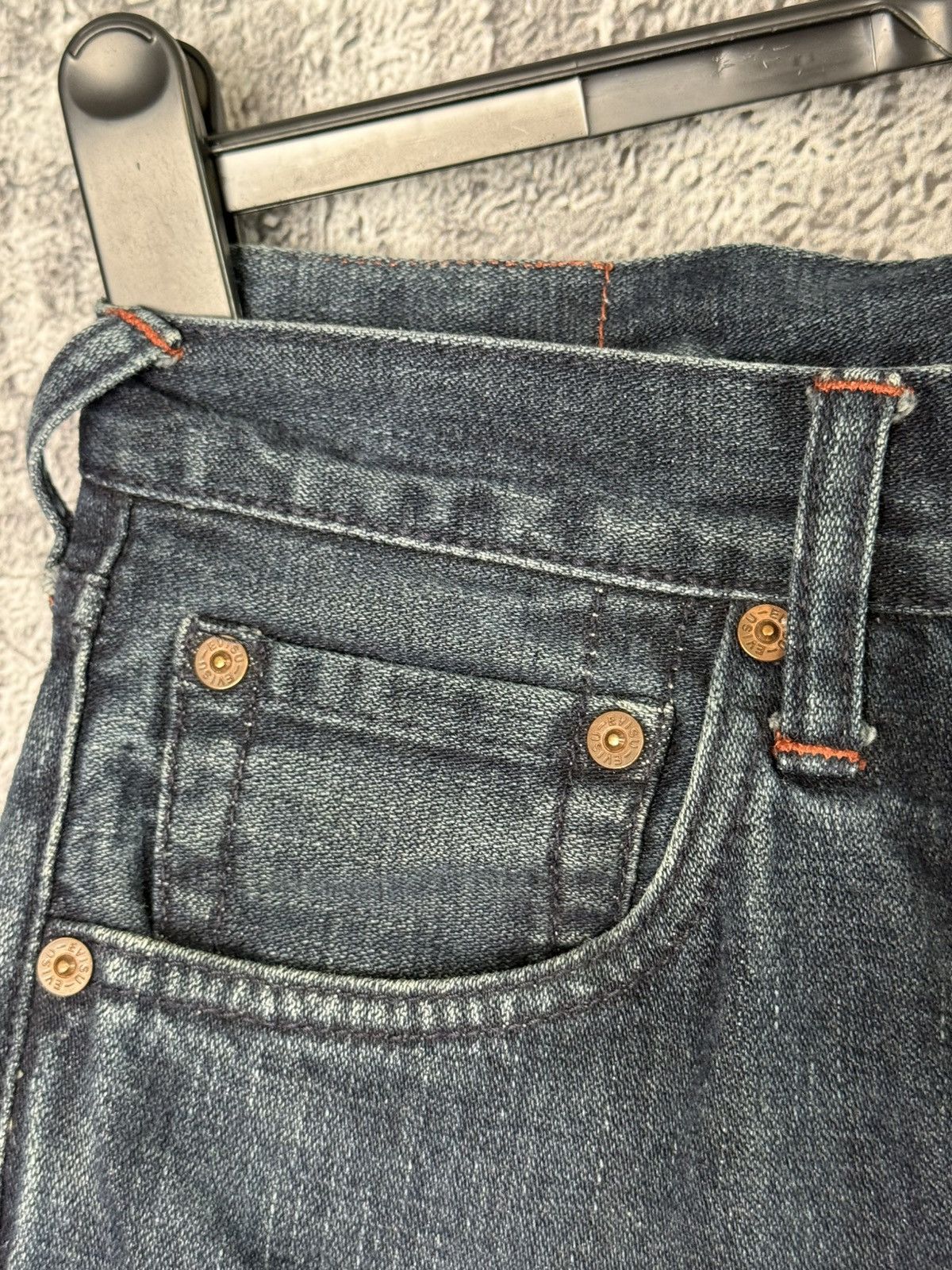 Evisu Vintage Evisu Leather Daicock Cinch Back Logo Denim Pants Size US 32 / EU 48 - 17 Thumbnail