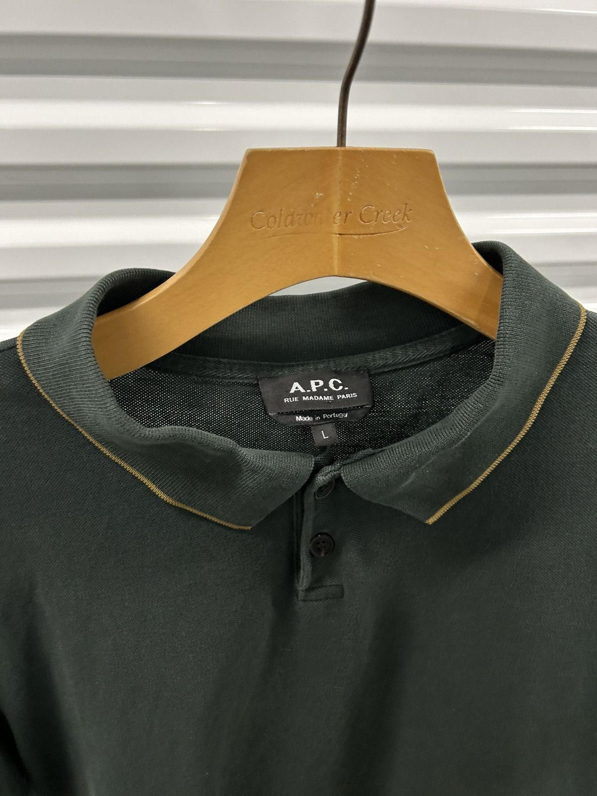 A.P.C. A.P.C. Polo Shirt bottle green Size US M / EU 48-50 / 2 - 3 Thumbnail