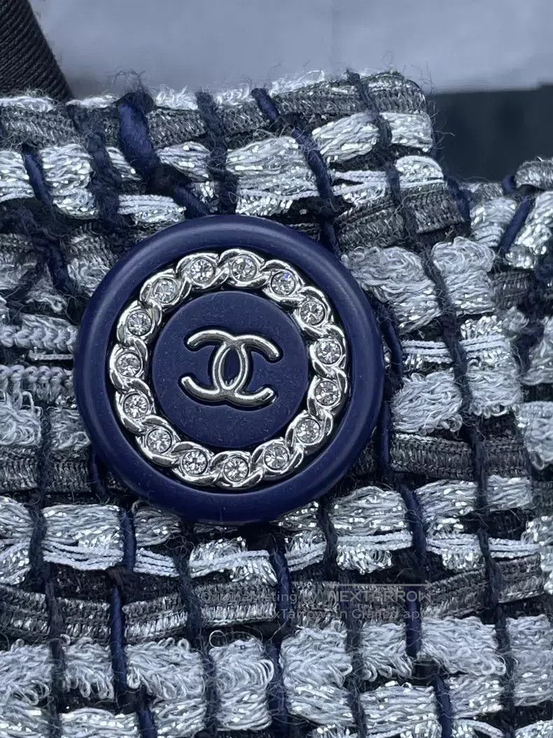 Chanel Chanel Cruise Series Silver Grey Blue Braided Jacket Size S / US 4 / IT 40 - 5 Thumbnail