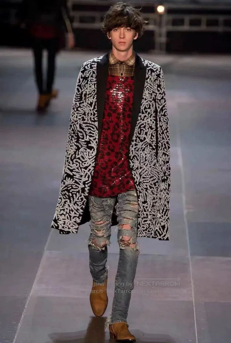Saint Laurent Paris saint Laurent blue distressed denim pants. Size US 29 - 6 Thumbnail