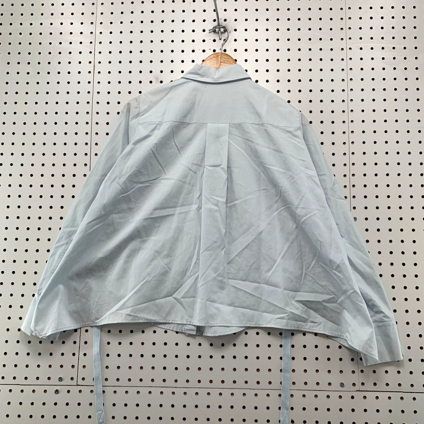 Vince Vince Button Down Shirt Womens XS Ice Blue Oversized Collared Shirt XS Womens Blue Vince Oversized Button-Up Regular Long Sleeve Casual Size XS / US 0-2 / IT 36-38 - 2 Thumbnail