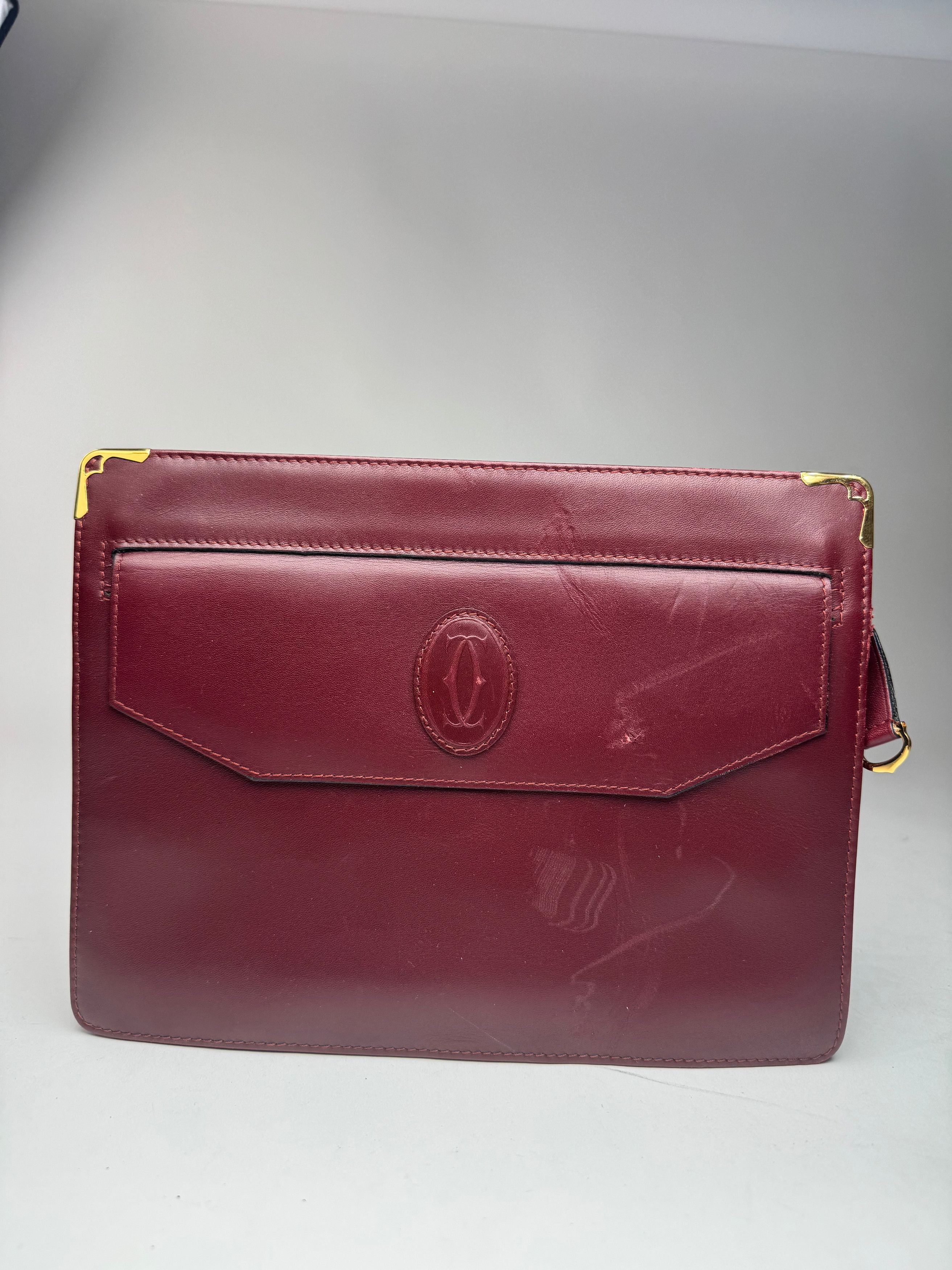 Cartier Vintage leather clutch burgundy Size ONE SIZE - 1 Thumbnail