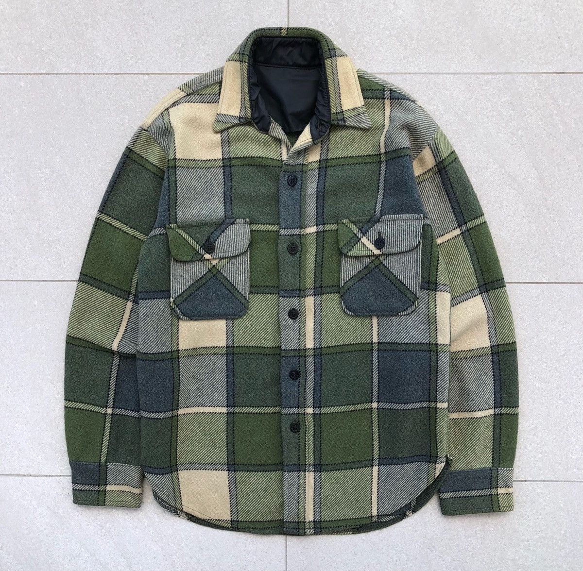 JCPenney Vintage 60s-70s JcPennys Towncraft Melton Wool Heavy Flannel Size US S / EU 44-46 / 1 - 4 Thumbnail