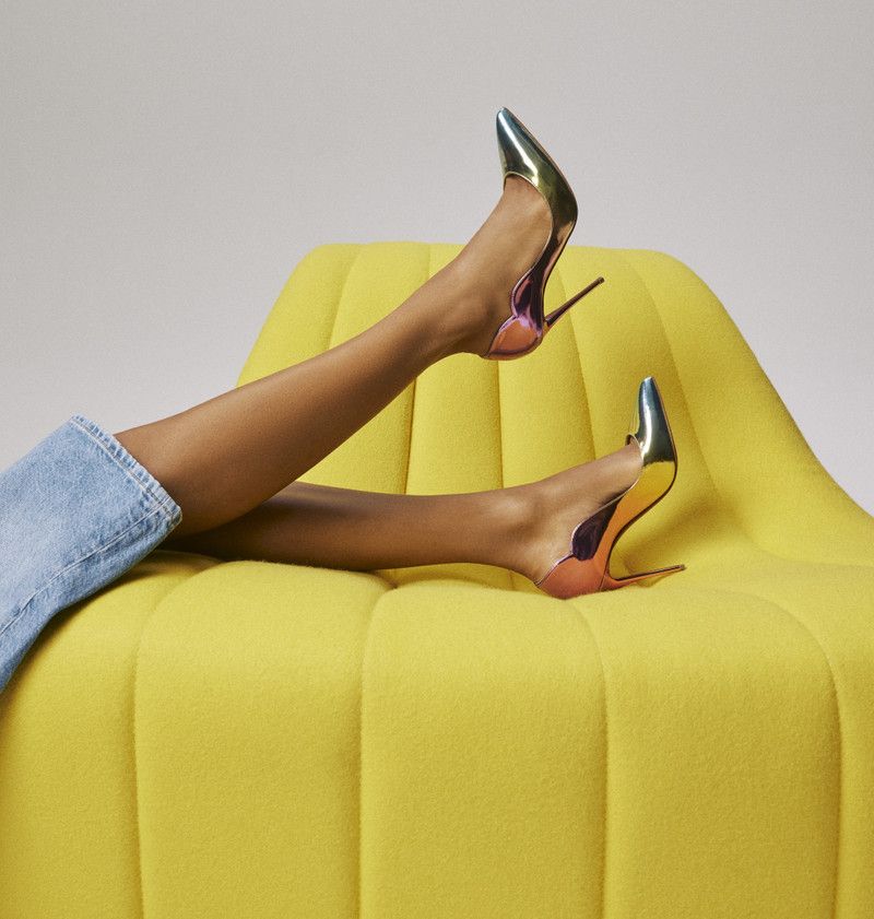 Christian Louboutin os11x0526 Hot Chick Specchio Leather 100mm Pumps Multicolor Size US 9 / IT 39 - 3 Thumbnail
