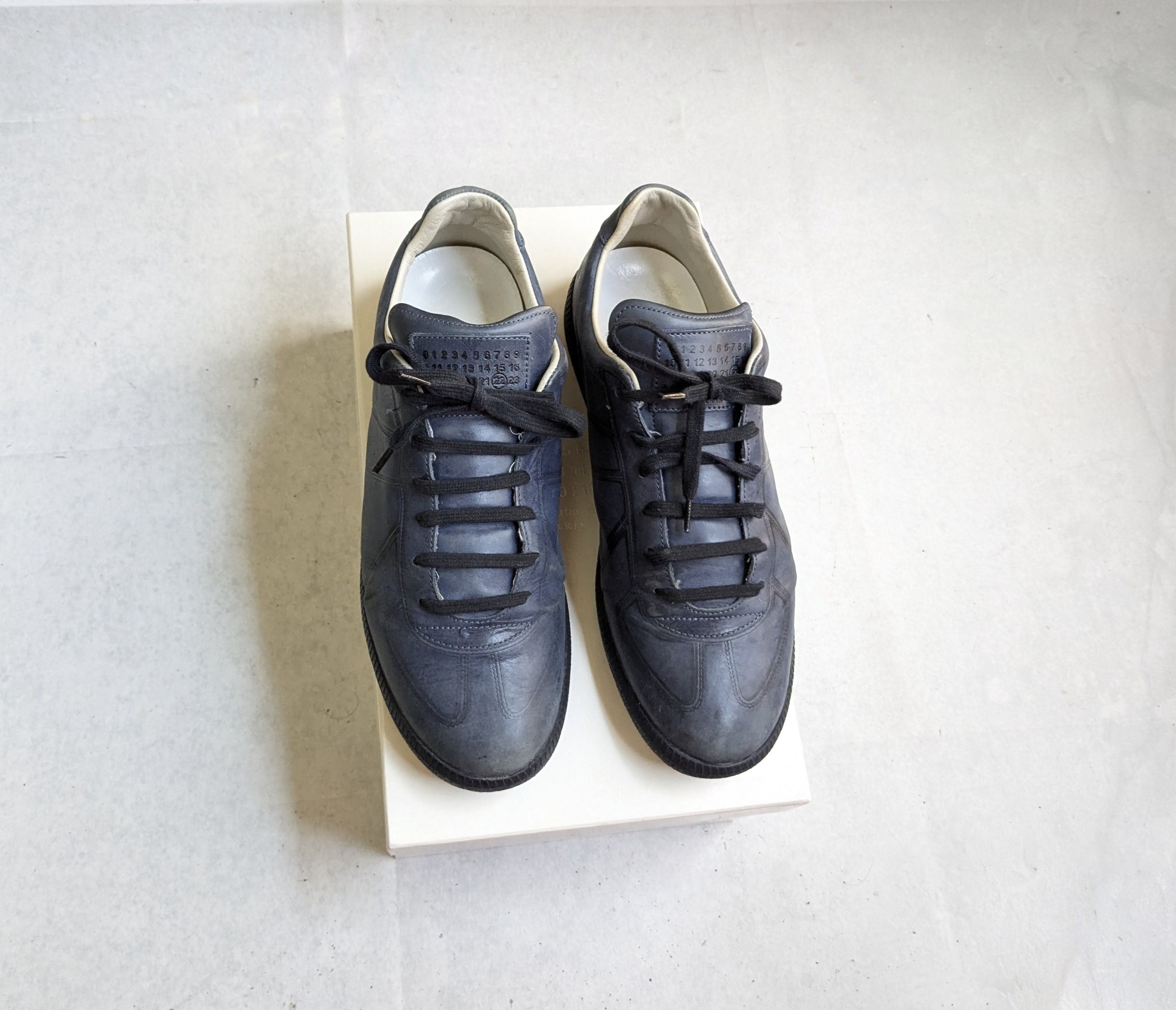 Maison Margiela Maison Margiela Replica GAT Sneakers Blue 9 42 Leather Low Size US 9 / EU 42 - 2 Thumbnail