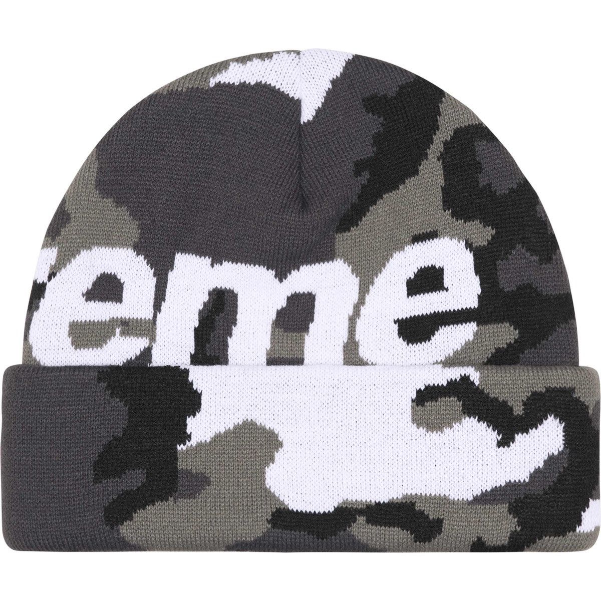 Supreme Supreme Big Logo Beanie Snow Camo FW25 Size ONE SIZE - 2 Thumbnail