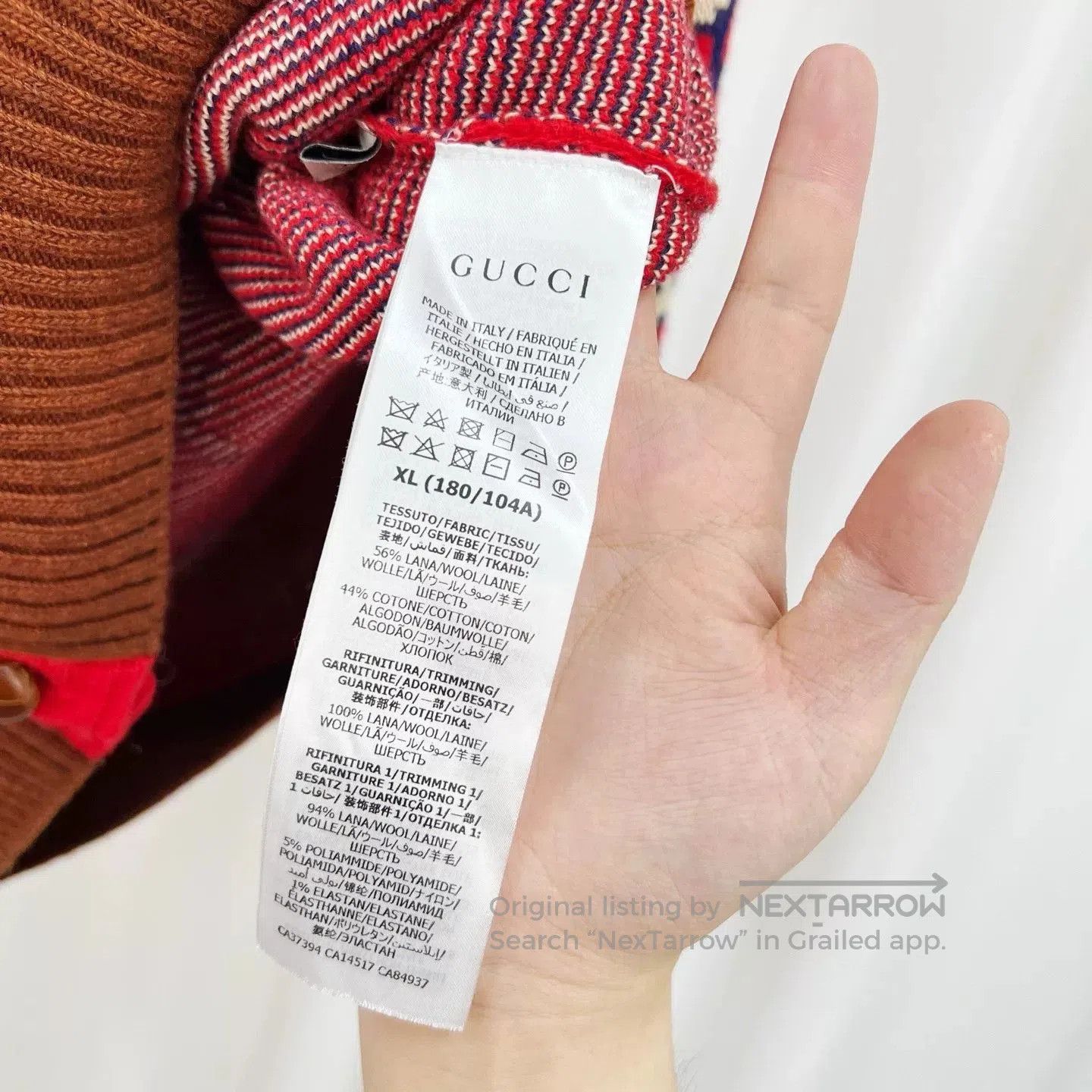 Gucci red gucci animal logo knit cardigan. Size XL / US 12-14 / IT 48-50 - 7 Thumbnail