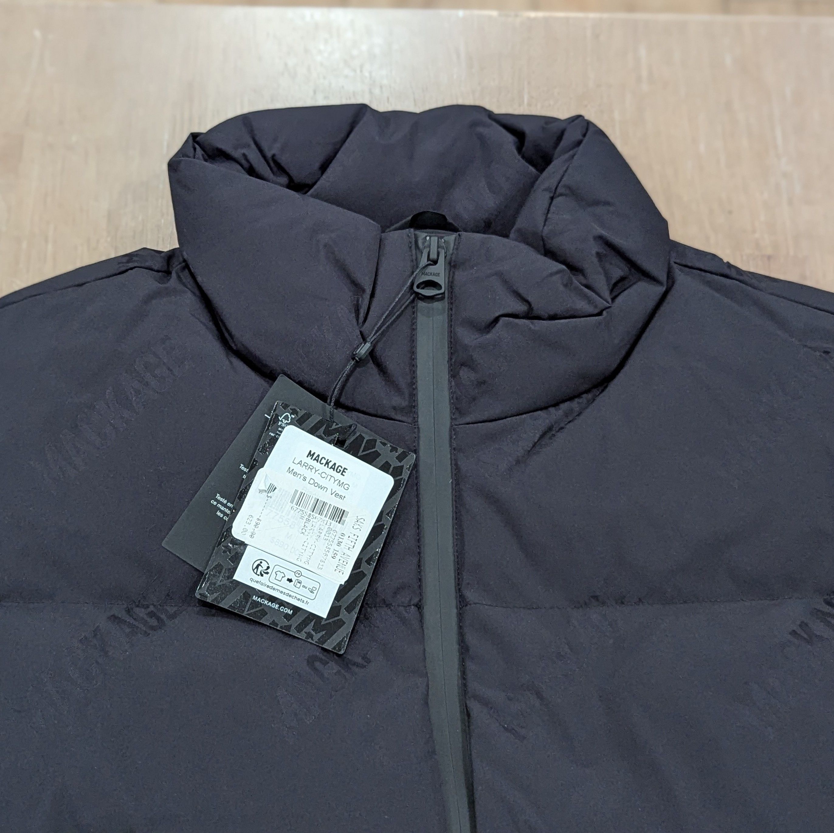 Mackage MACKAGE "Larry" Jacquard Logo Down Vest Black XL Size US XL / EU 56 / 4 - 2 Thumbnail