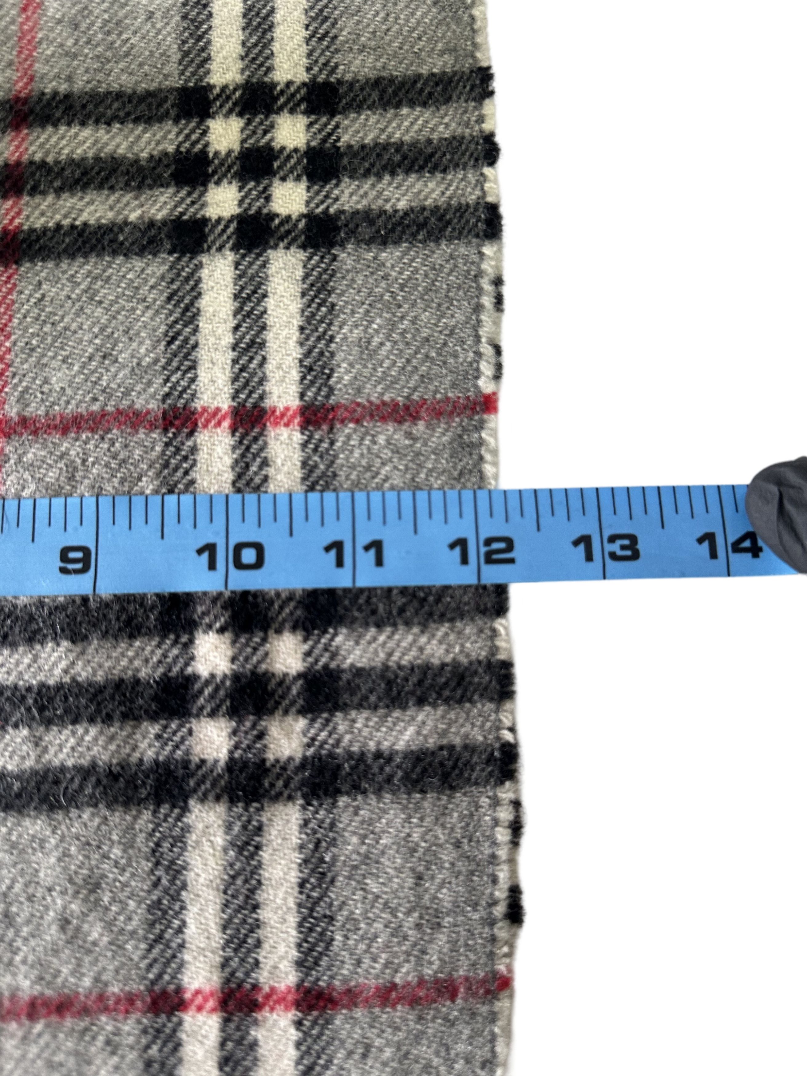 Burberry Burberry Classic Check Grey 100% Lambswool Unisex Scarf Size ONE SIZE - 8 Thumbnail
