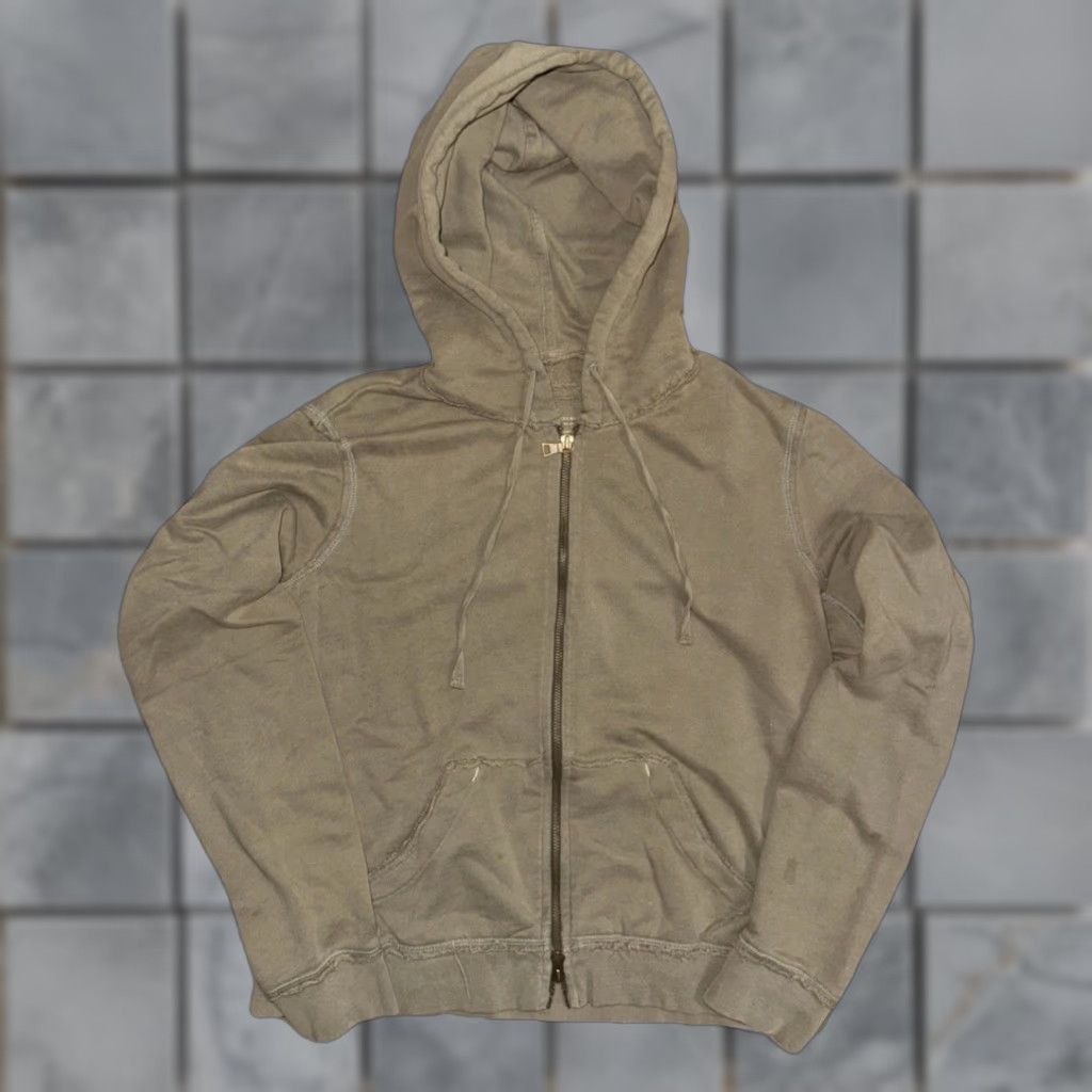 Banana Republic VINTAGE Banana Republic Full Zip Hoodie Mens Large Taupe Brown Distressed Grunge 22x22 Cotton Zip Hooded Pockets All Seasons Size US L / EU 52-54 / 3 - 1 Thumbnail