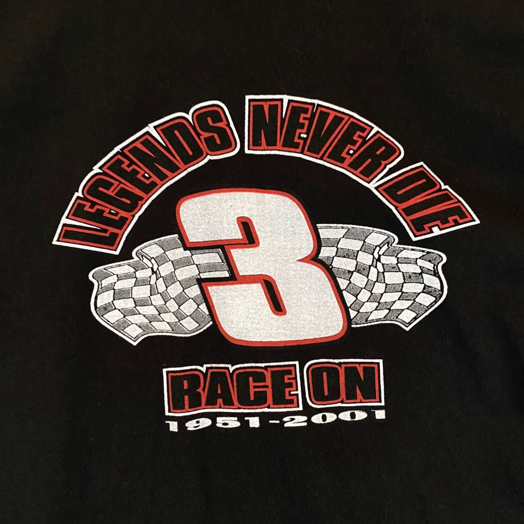 NASCAR Dale Earnhardt Shirt Mens 2X Black Nascar Tee Short Sleeve Legends Never Die Shirt T-Shirt Mens Logo 2010-2019 Vintage No Size US XXL / EU 58 / 5 - 2 Thumbnail