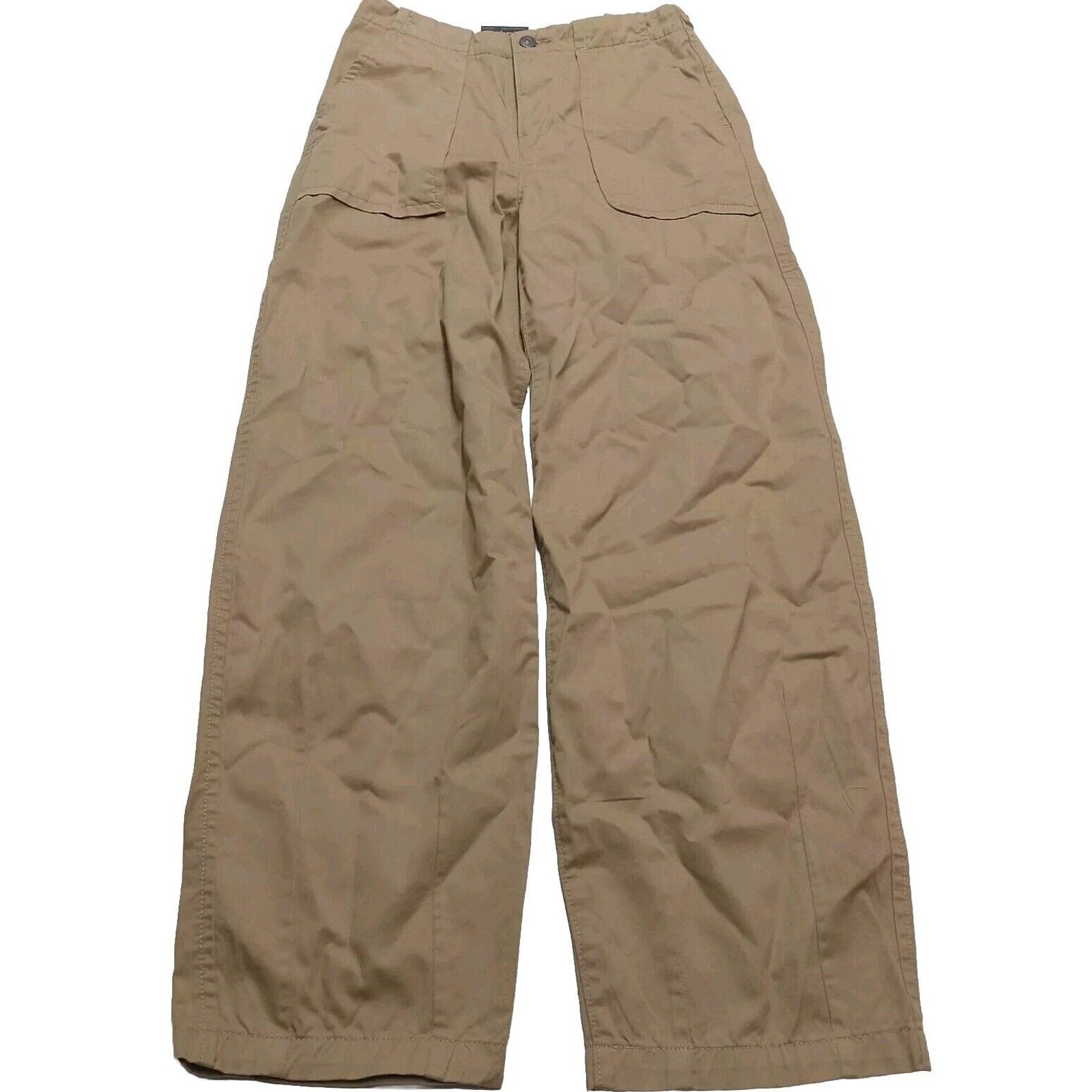 Levi's Levis Women's Baggy Chino Pants 23x29 Wide Leg Beige Flare Size 23" - 1 Thumbnail