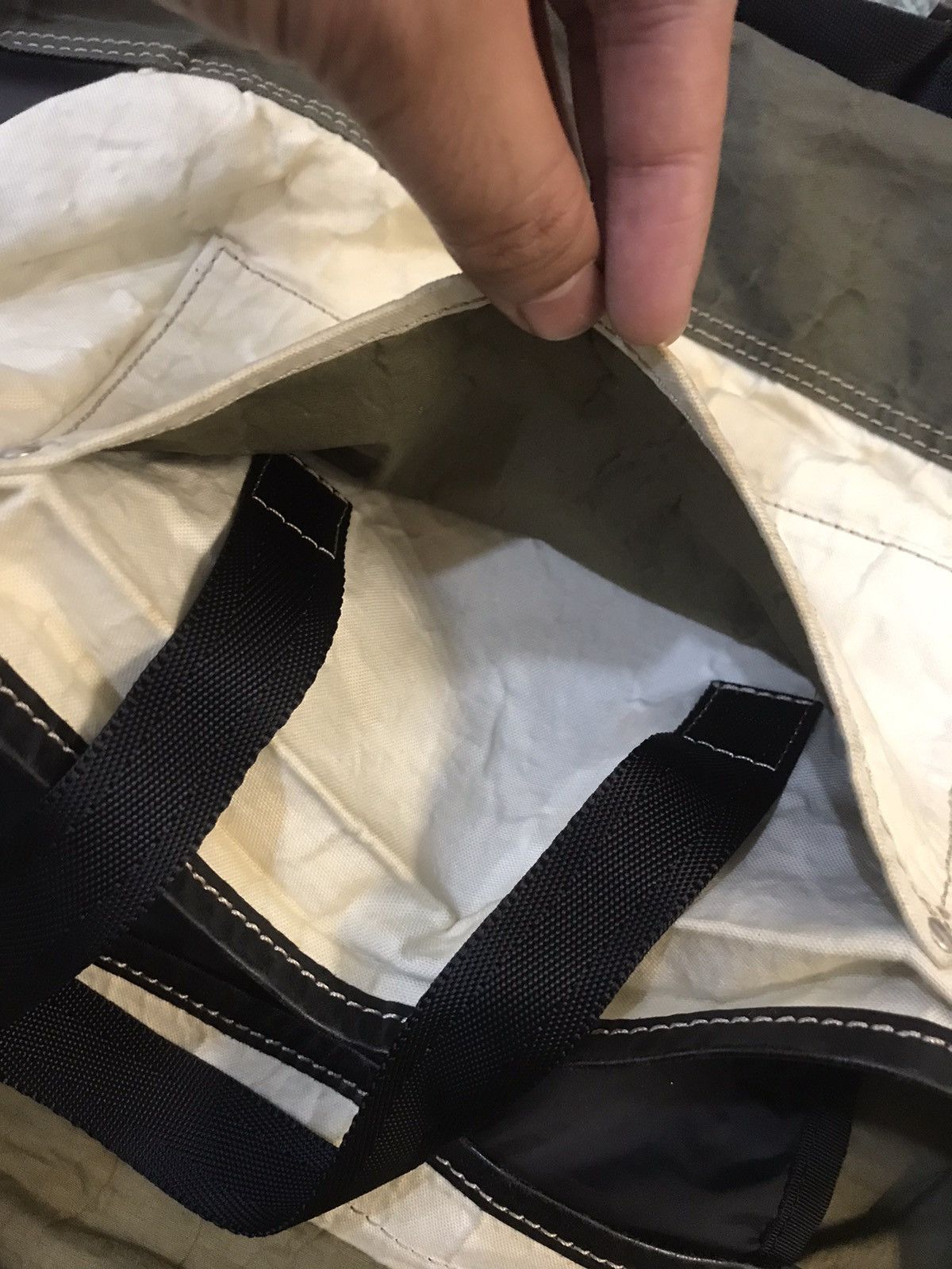 Pleats Please Issey Miyake SS15 Pleats Please Issey Miyake Leather x Canvas Bag Size ONE SIZE - 12 Thumbnail