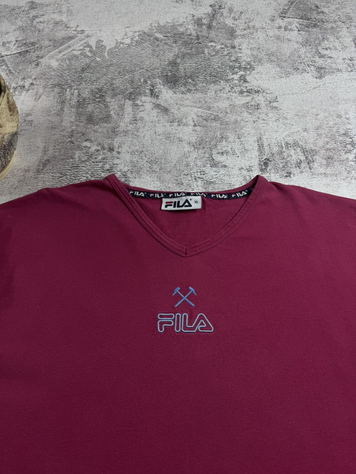 Fila West Ham 1999 2001 Fila Vintage Red Cotton XLarge Soccer Football T Shirt Jersey Size US XL / EU 56 / 4 - 7 Thumbnail